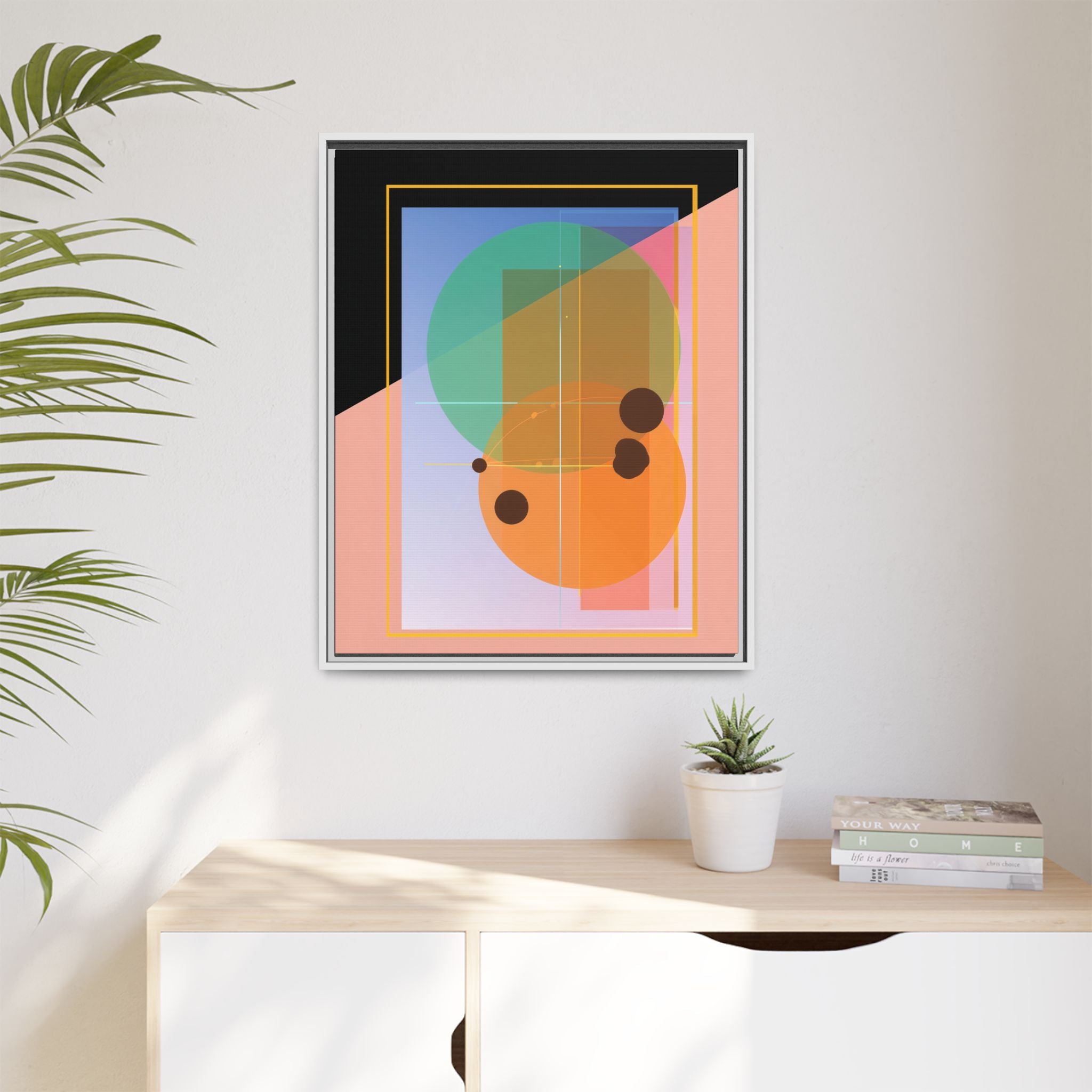 Geometric Harmony: Abstract Composition, Overlapping Shapes, Precision Design   |   Custom Orders Accepted