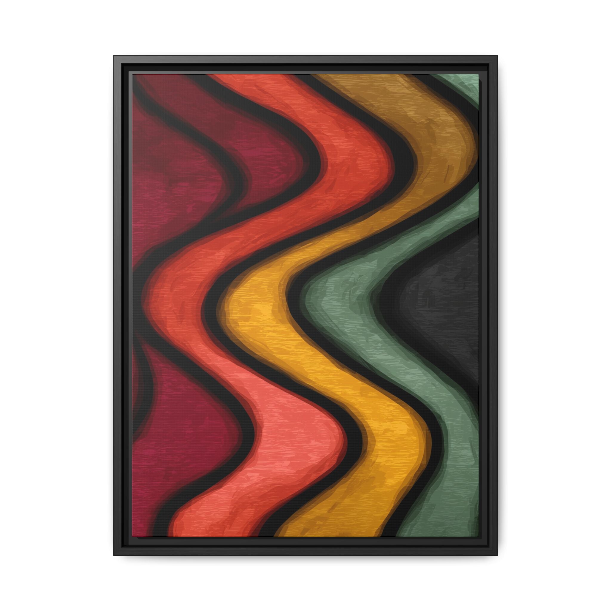 Undulating Rhythms: Vertical Wave Abstractions, Digital Color Flow, Minimalist Organic Motion   |   Custom Orders Accepted