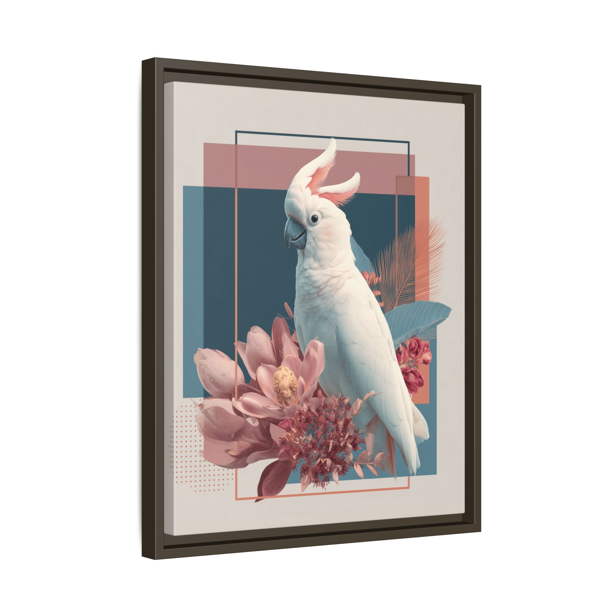Ethereal Cockatoo: Geometric Wildlife Art, Digital Nature Portrait   |    Custom Orders Available