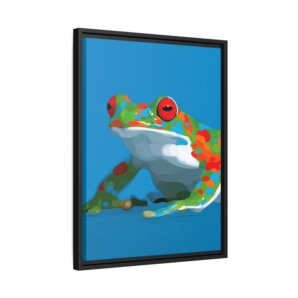 Chromatic Amphibian Framed Print : Mosaic Frog Vector Art, Modern Wildlife Illustration   |  Personalized & Custom Orders Available