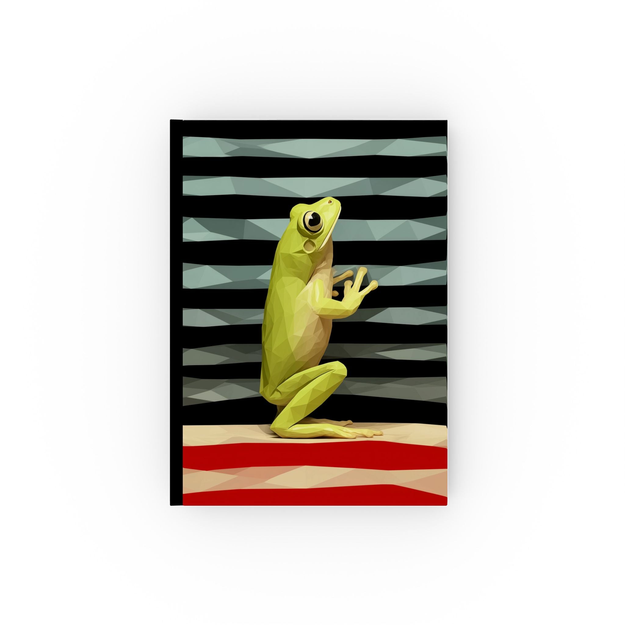 Geometric Frog Journal: Low-Poly Nature Art, Angular Wildlife Illustration Personalized Journal   |     Custom Orders Accepted