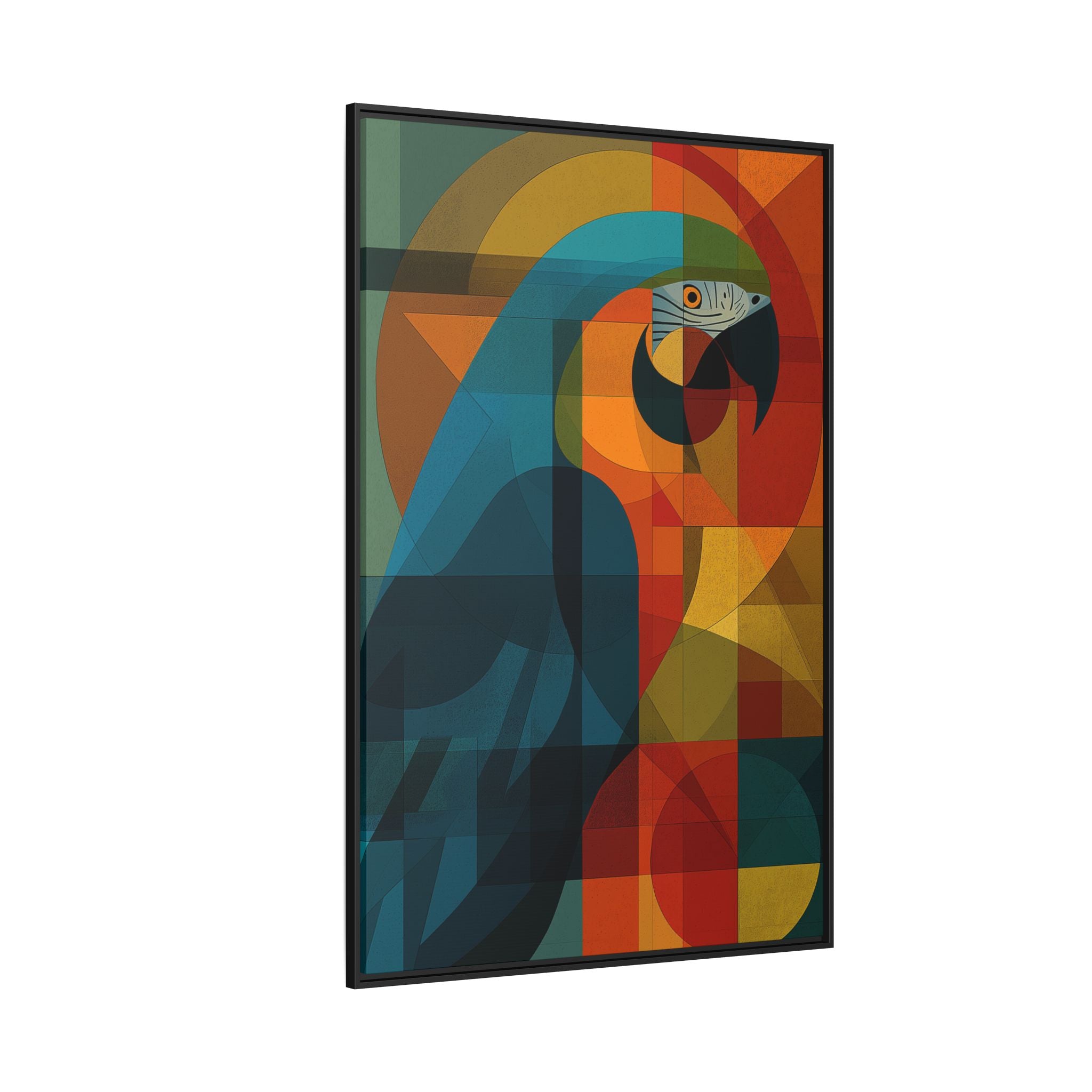 Cubist Parrot Prisma: Geometric Bird Art, Modernist Color Block Design   |    Custom Orders Available