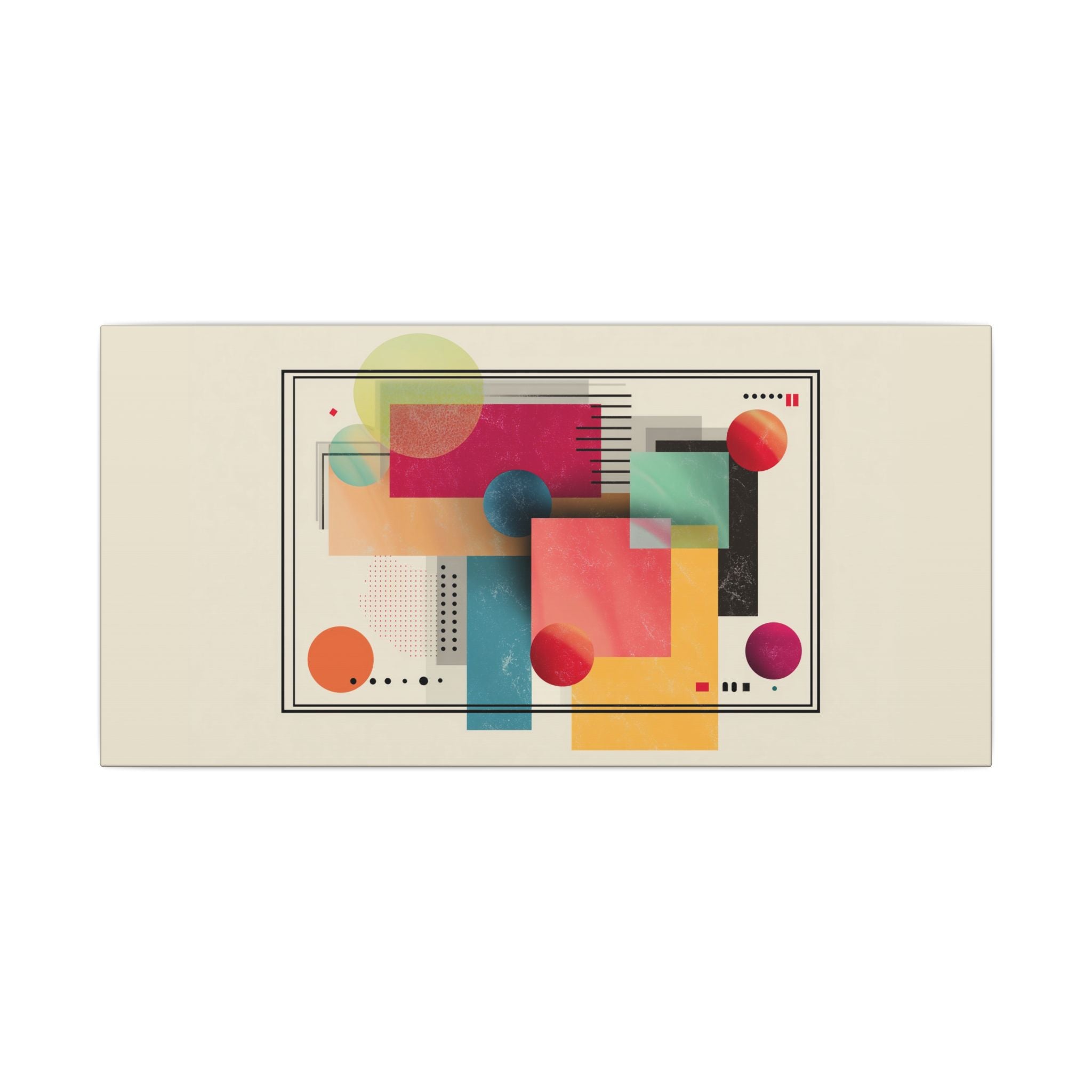 Geometric Dynamism: Bauhaus Abstraction, Translucent Shapes, Modernist Composition   |   Custom Orders Accepted