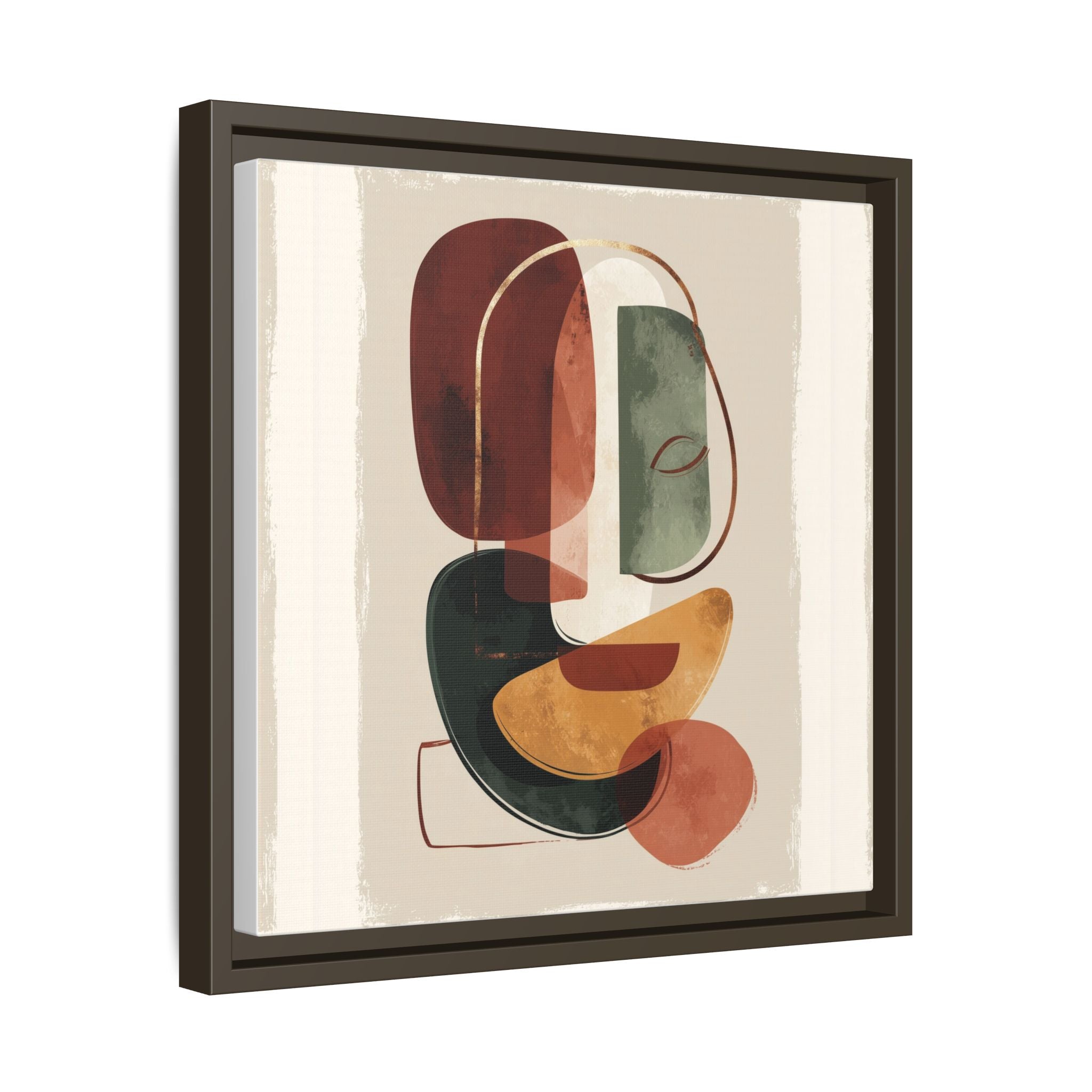 Layered Geometries: Mid-Century Modern Composition, Organic Abstract Design, Translucent Intersecting Shapes   |   Custom Orders Accepted