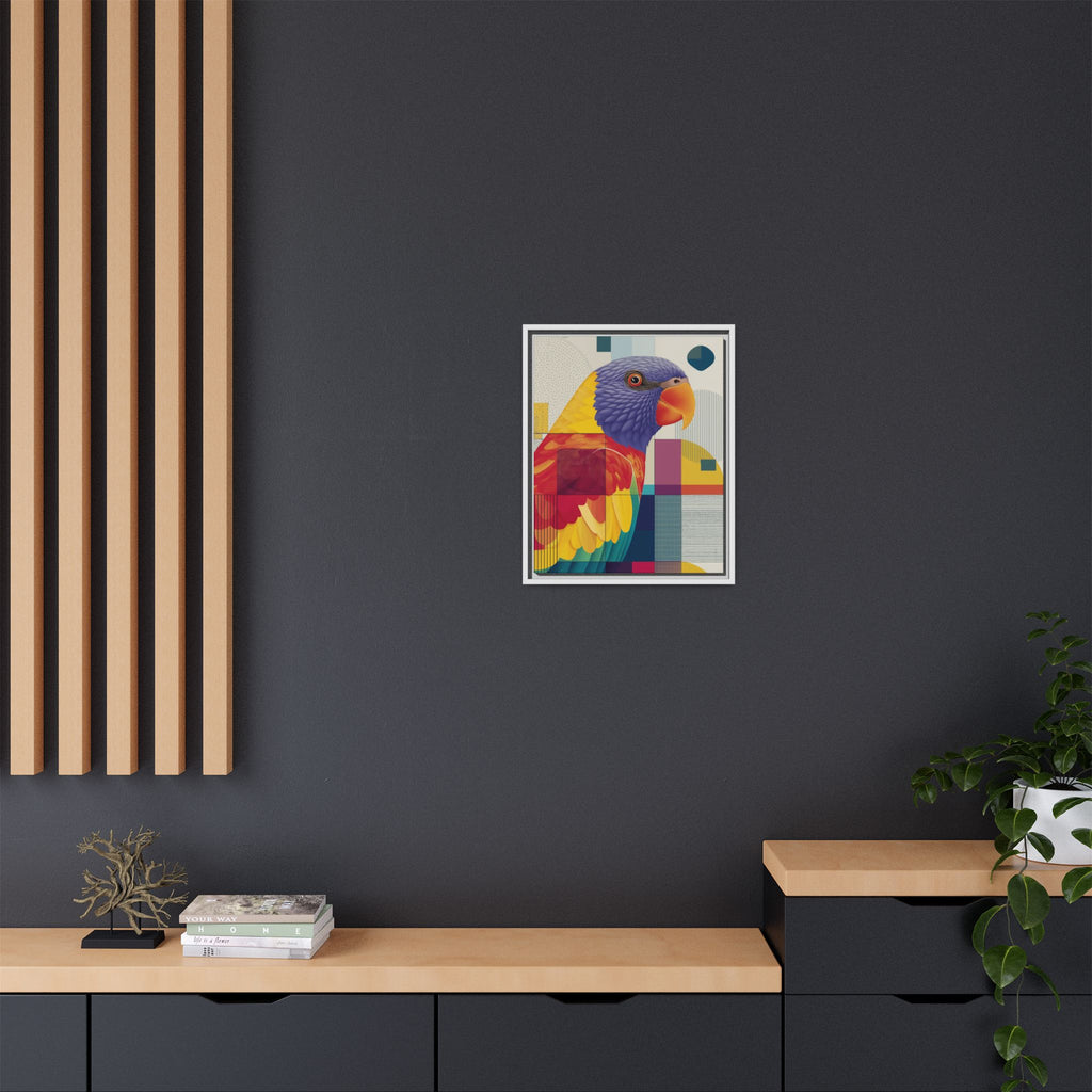 Geometric Parrot: Abstract Wildlife Art, Modern Color Block Design   |  Personalized & Custom Orders Available