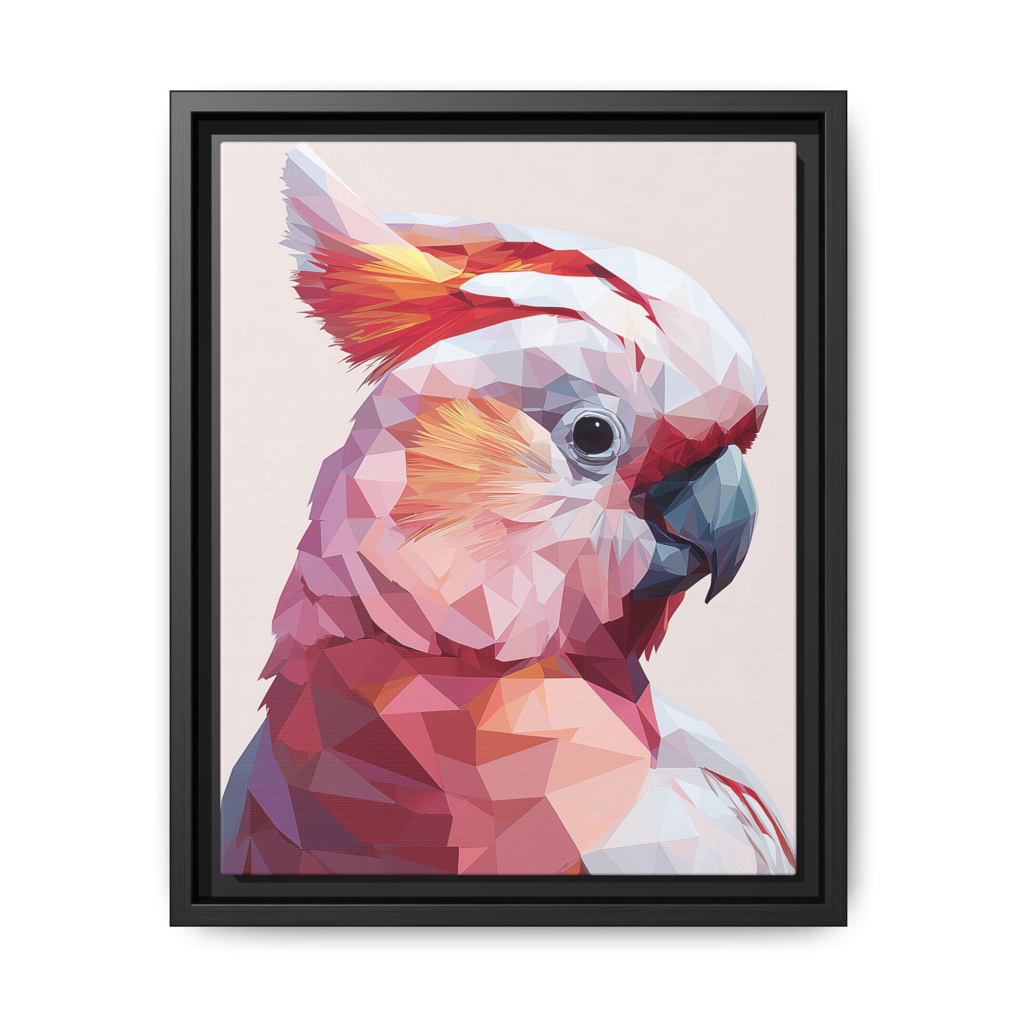 Geometric Cockatoo Portrait: Low-Poly Bird Art, Vibrant Abstract Illustration   |    Custom Orders Available