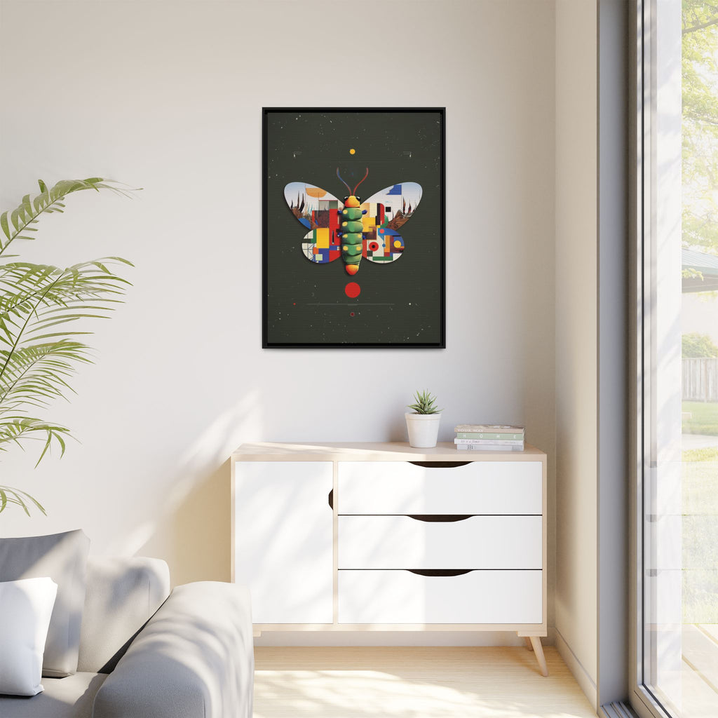 Geometric Butterfly Framed Print : Digital Cubist Interpretation, Modernist Entomological Design   |  Personalized & Custom Orders Available