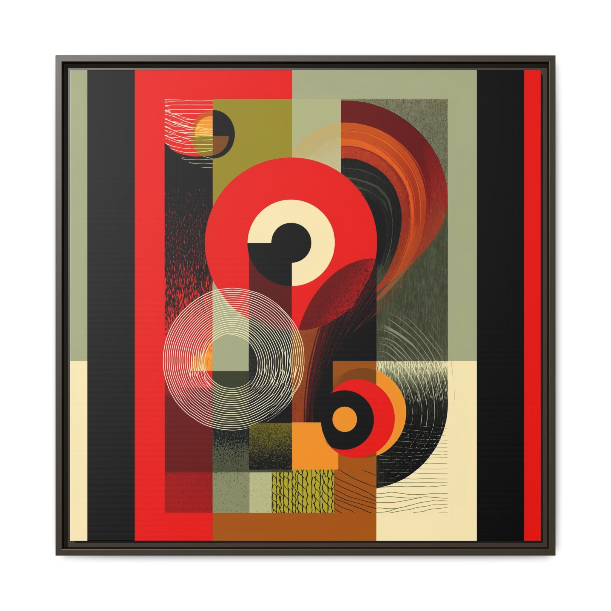 Chromatic Geometrics: Abstract Constructivist Composition, Modernist Color Blocking, Layered Circular Forms   |   Custom Orders Accepted