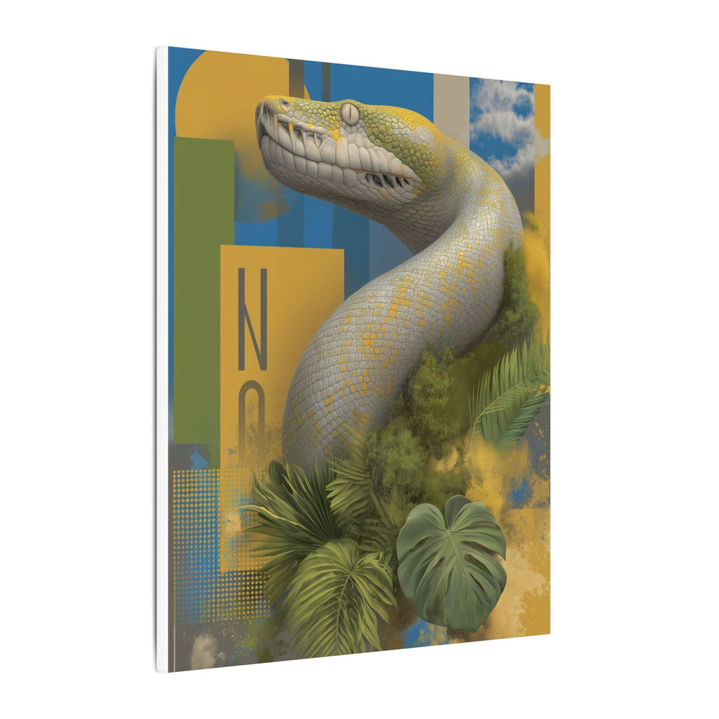 Serpent Sovereignty: Digital Wildlife Illustration, Geometric Botanical Landscape   |    Custom Orders Available