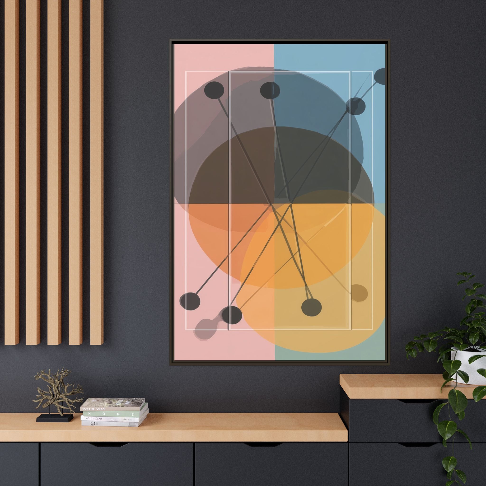 Geometric Intersections: Pastel Quadrants, Mid-Century Minimalism, Network Nodes   |   Custom Orders Accepted