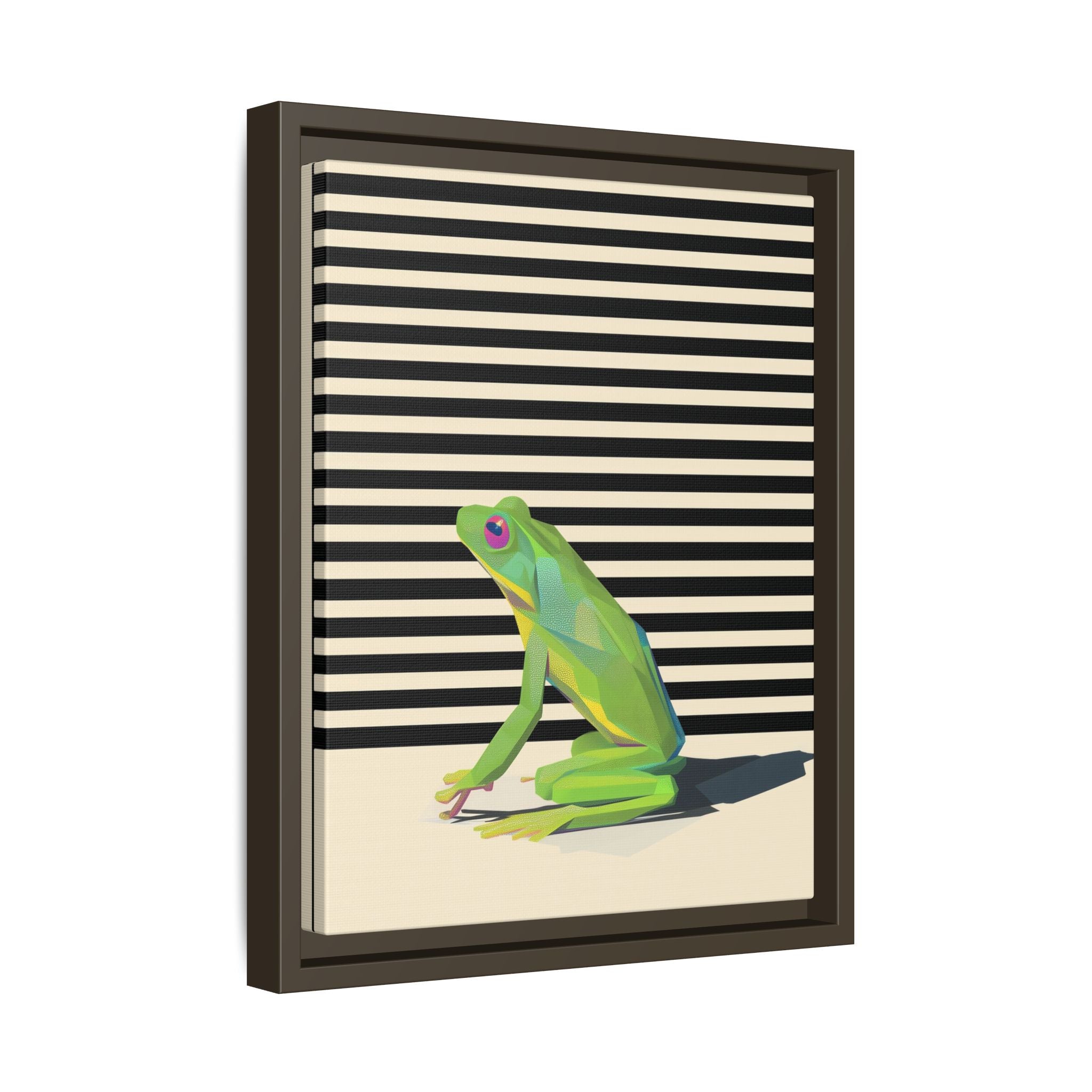 Geometric Frog Persona: Modern Wildlife Illustration, Vibrant Graphic Design   |  Personalized & Custom Orders Available