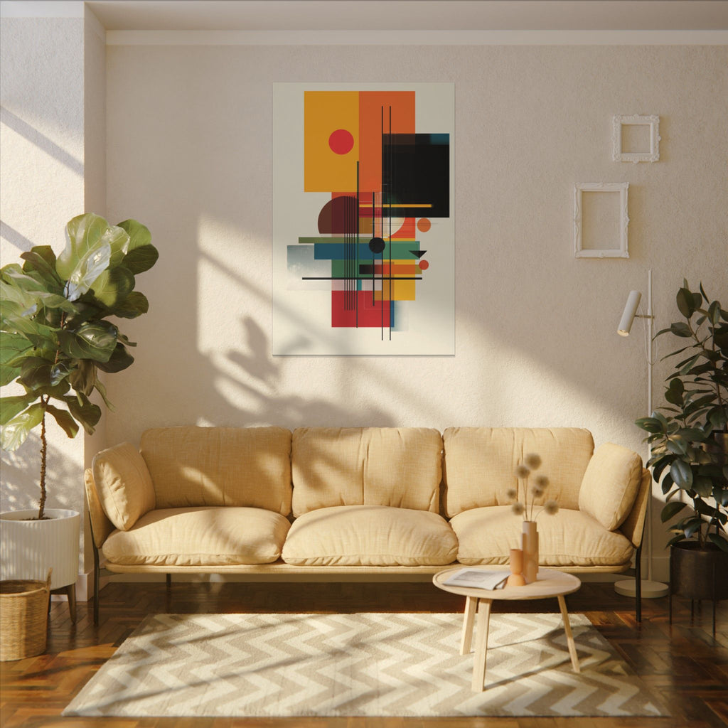 Geometric Harmony: Bauhaus Intersections, Constructivist Layers, Abstract Color Blocks   |   Custom Orders Accepted
