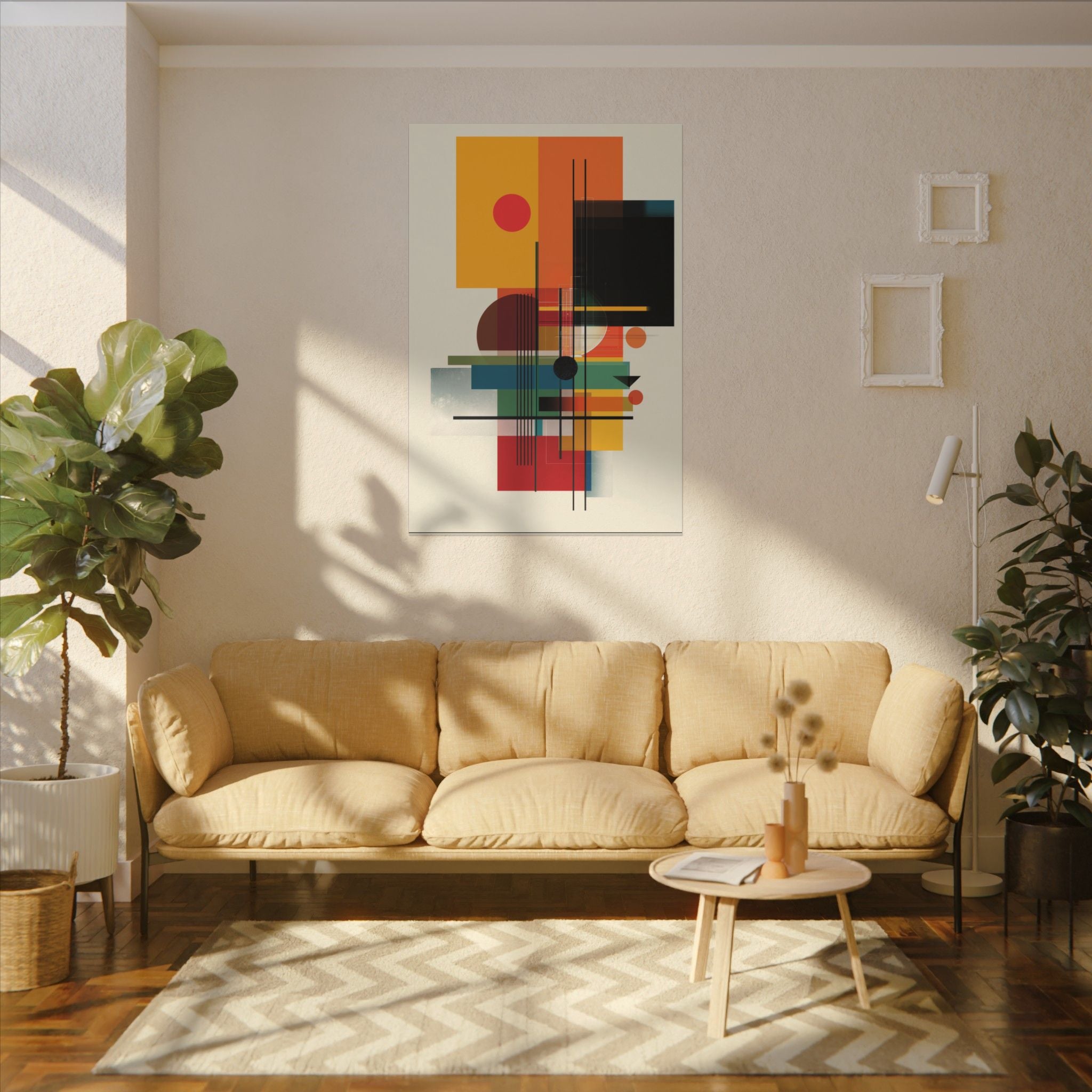 Geometric Harmony: Bauhaus Intersections, Constructivist Layers, Abstract Color Blocks   |   Custom Orders Accepted