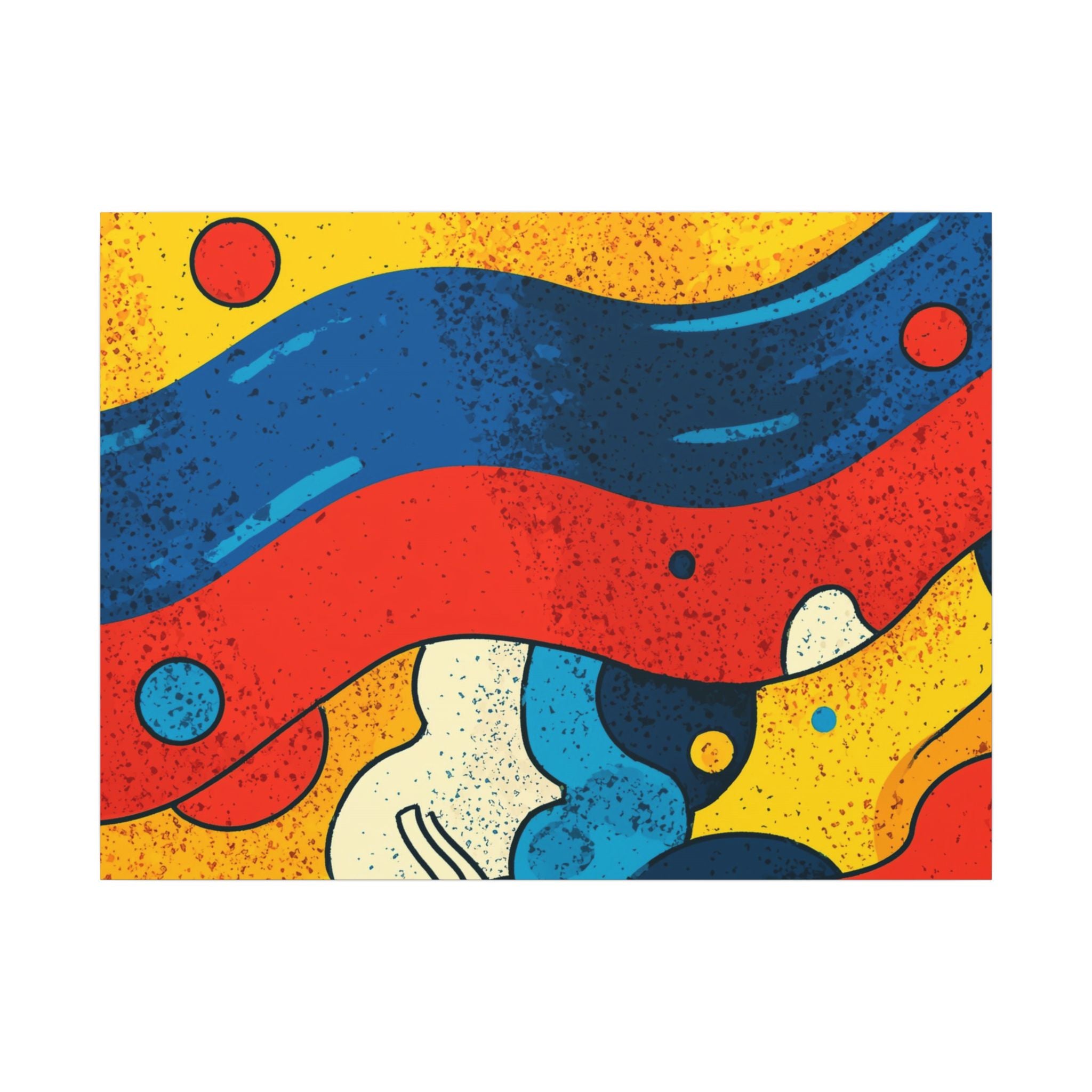 Fluid Dynamics: Retro Abstract Shapes, Mid-Century Modern Motion, Geometric Color Waves   |   Custom Orders Accepted