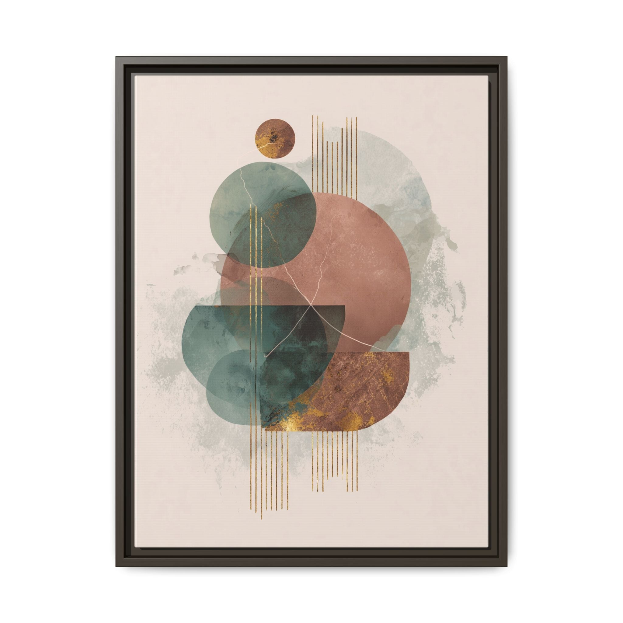 Translucent Geometries: Abstract Circles, Mid-Century Minimalism, Watercolor Layers   |   Custom Orders Accepted