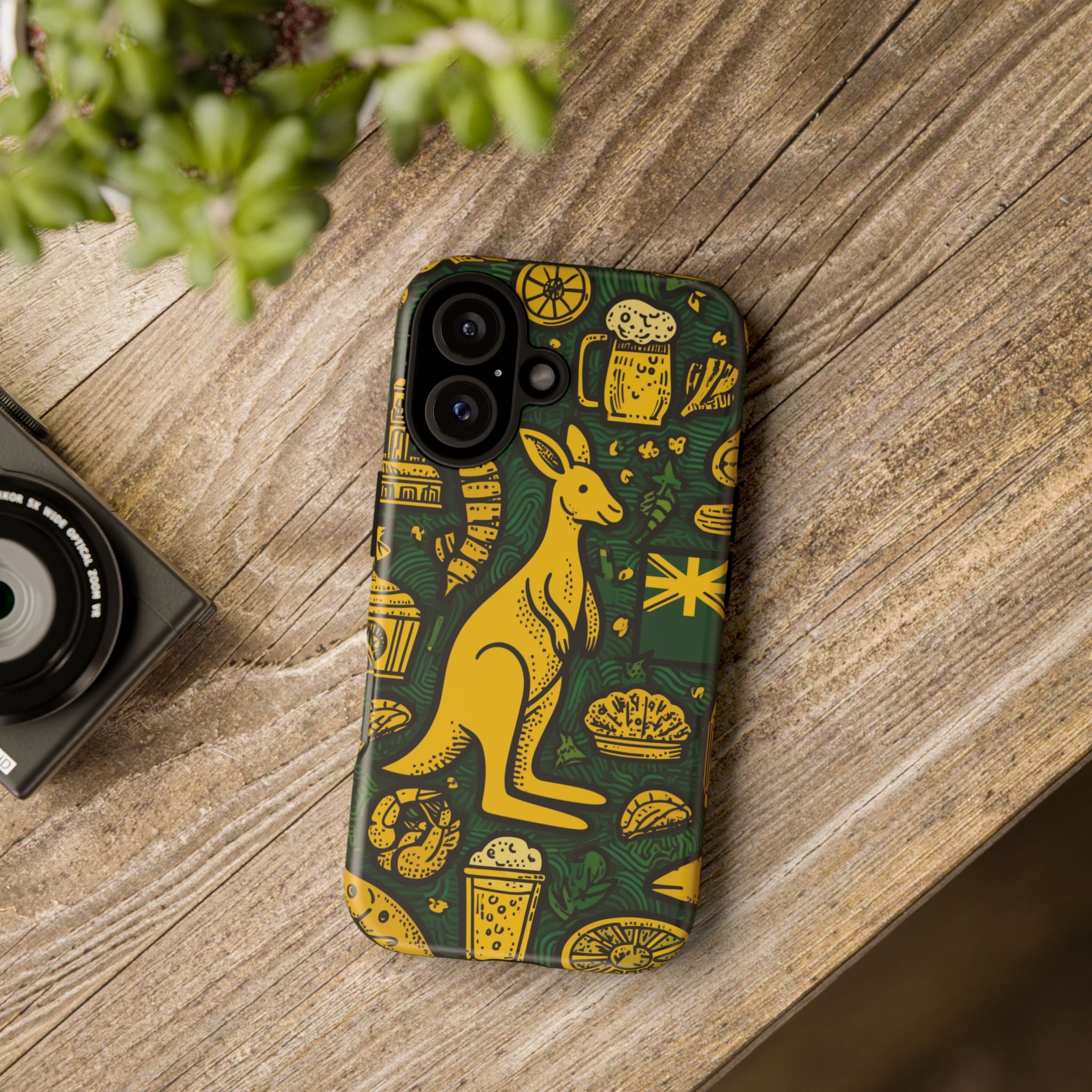 Australian-themed iPhone Case, Tough Phone Cover, Unique Gift for Travelers, Cute Animal Design, Festival & Holiday Accessory
