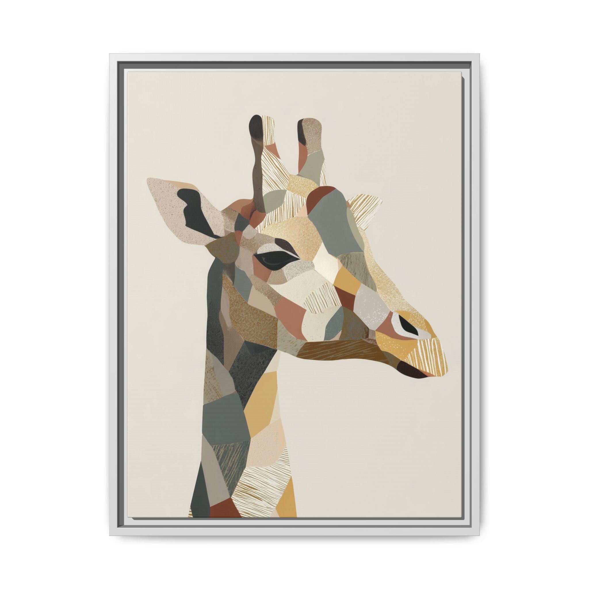 Geometric Giraffe: Cubist Wildlife Abstraction, Polygon Animal Portrait   |  Personalized & Custom Orders Available