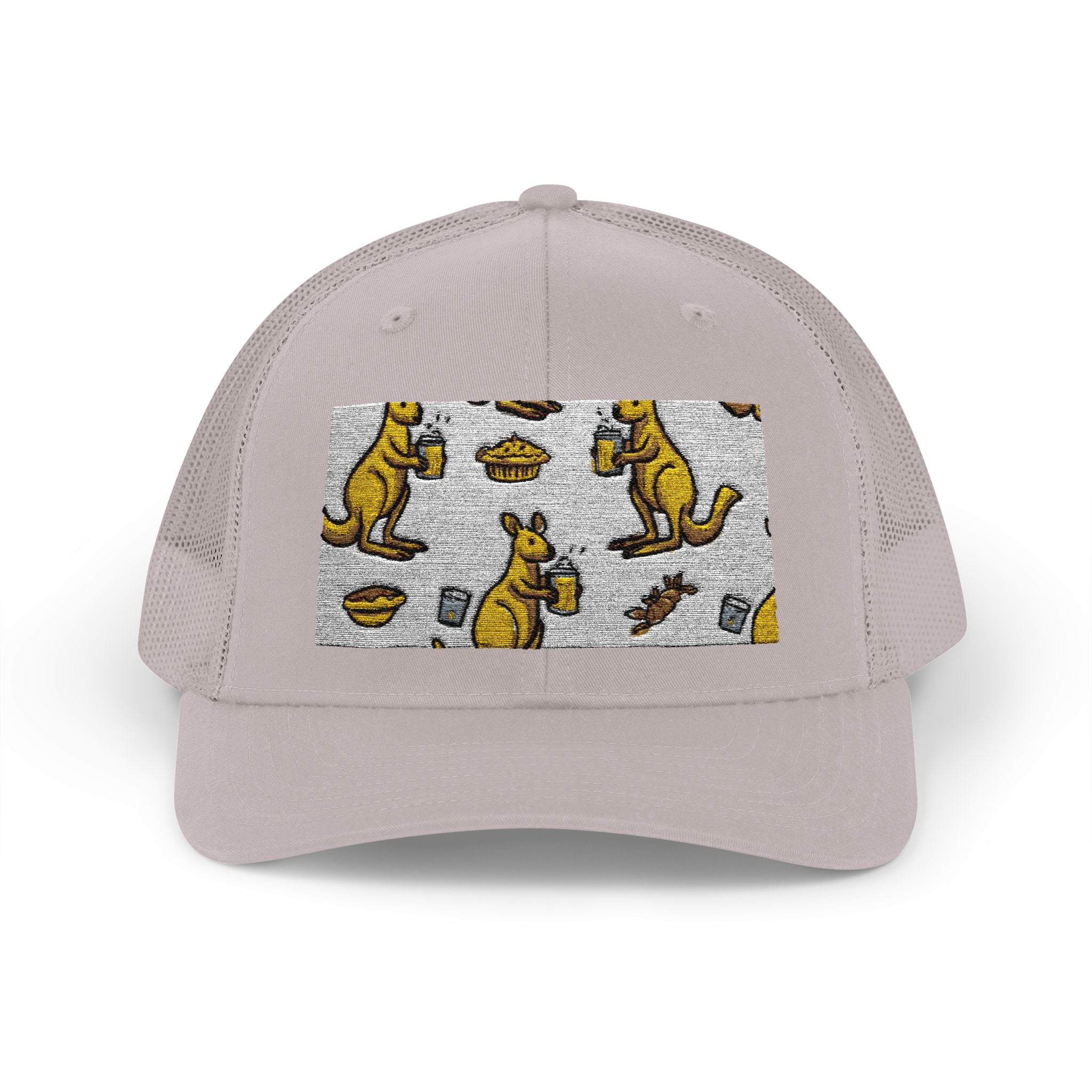 Kangaroo Pattern Snapback Cap, Fun Trucker Hat, Casual Summer Accessory, Gift for Animal Lovers, Unique Outdoor Wear