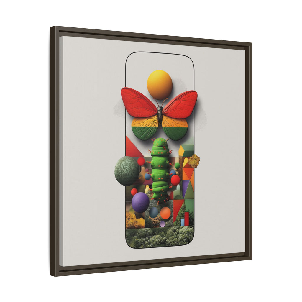 Metamorphosis Framed Print : Geometric Nature Transformation, Vibrant Butterfly Composition   |  Personalized & Custom Orders Available