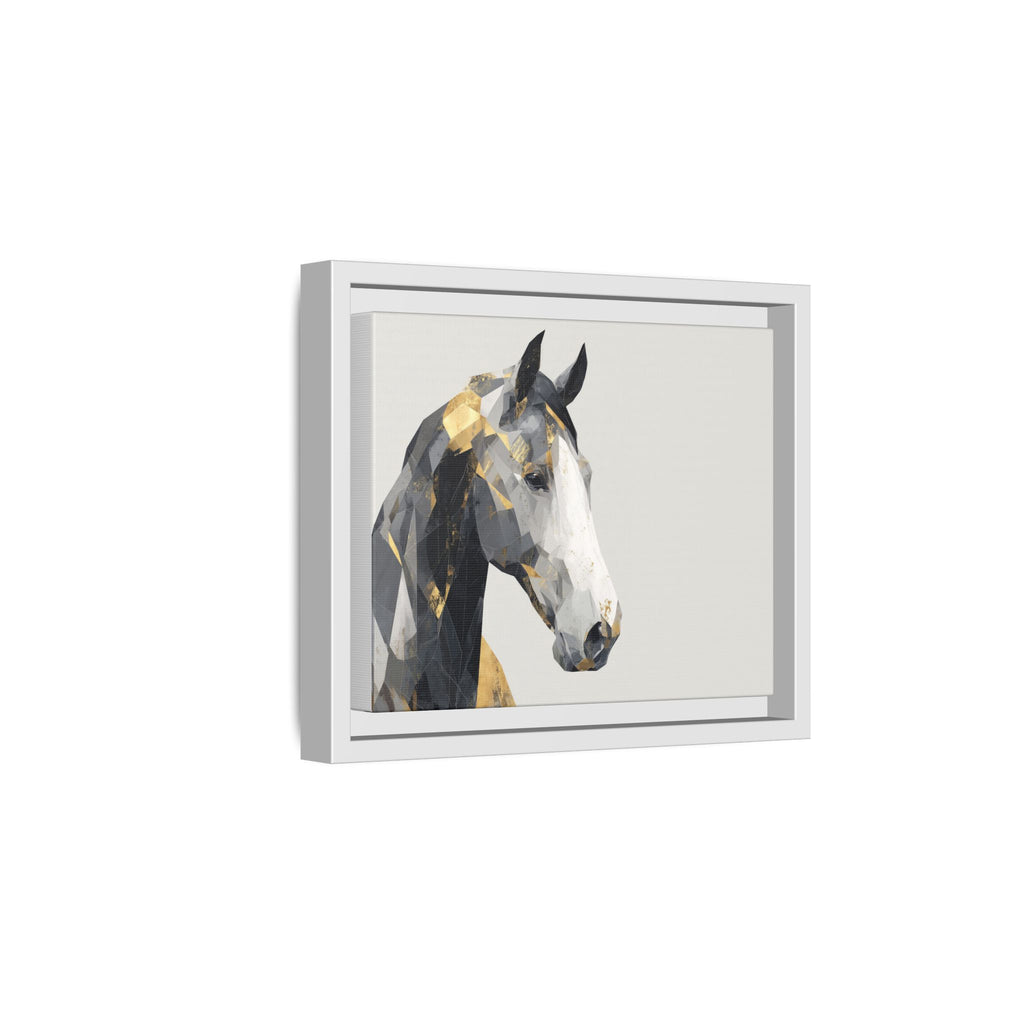 Geometric Stallion: Cubist Equine Art, Modern Metallic Polygonal Design   |  Personalized & Custom Orders Available