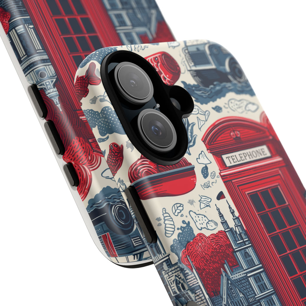 Stylish Phone Case Featuring Iconic London Design, Protective Cover, Gift for Travelers, Trendy Accessory, UK Inspired Tech Gear