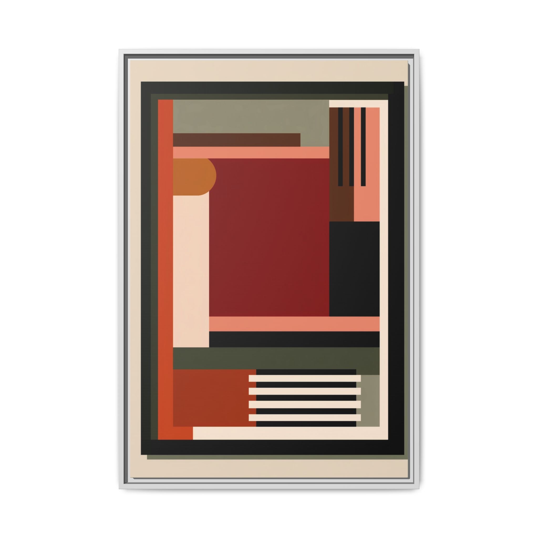 Architectural Geometries: Modern Abstract Composition, Bauhaus-Inspired Design, Geometric Color Blocking   |   Custom Orders Accepted