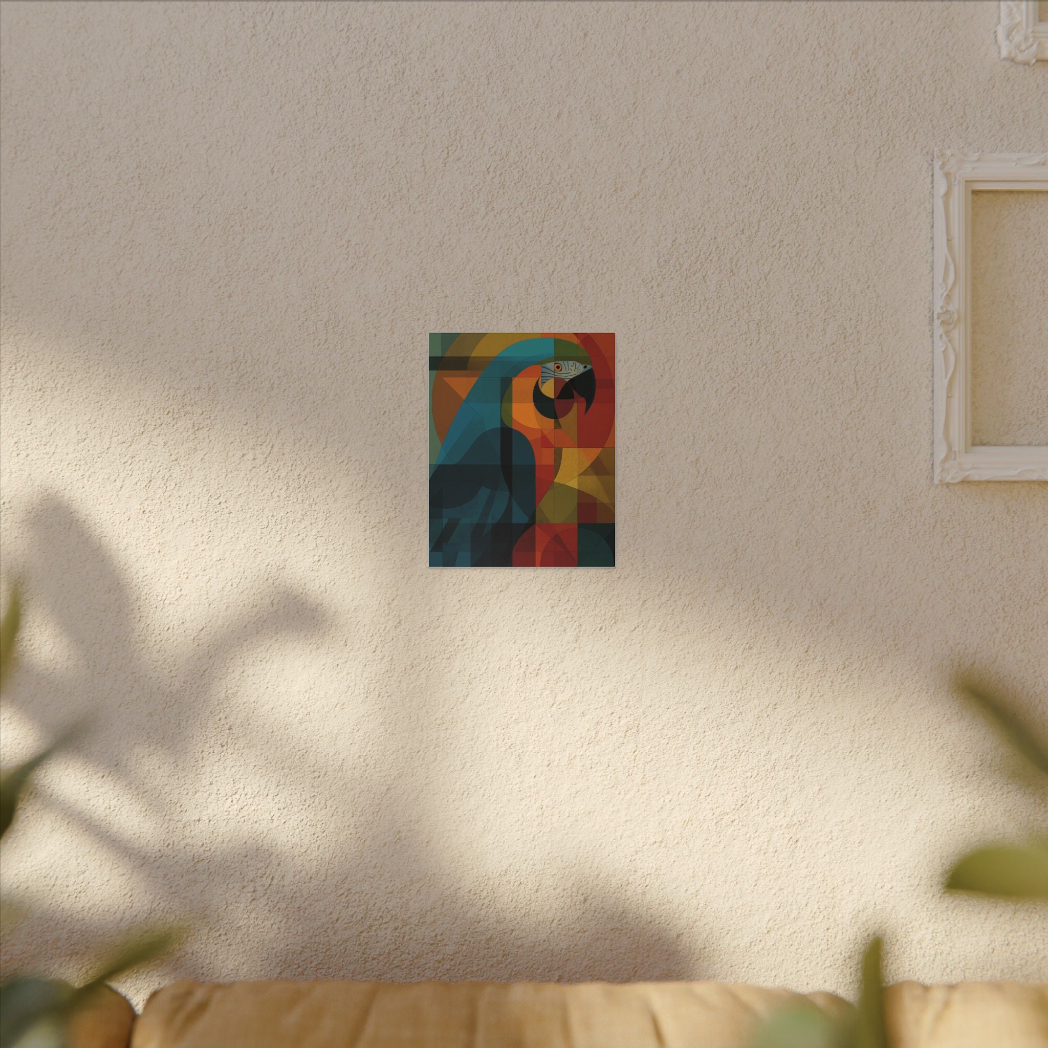 Prismatic Parrot: Cubist Mosaic, Geometric Abstract Bird Art   |    Custom Orders Available