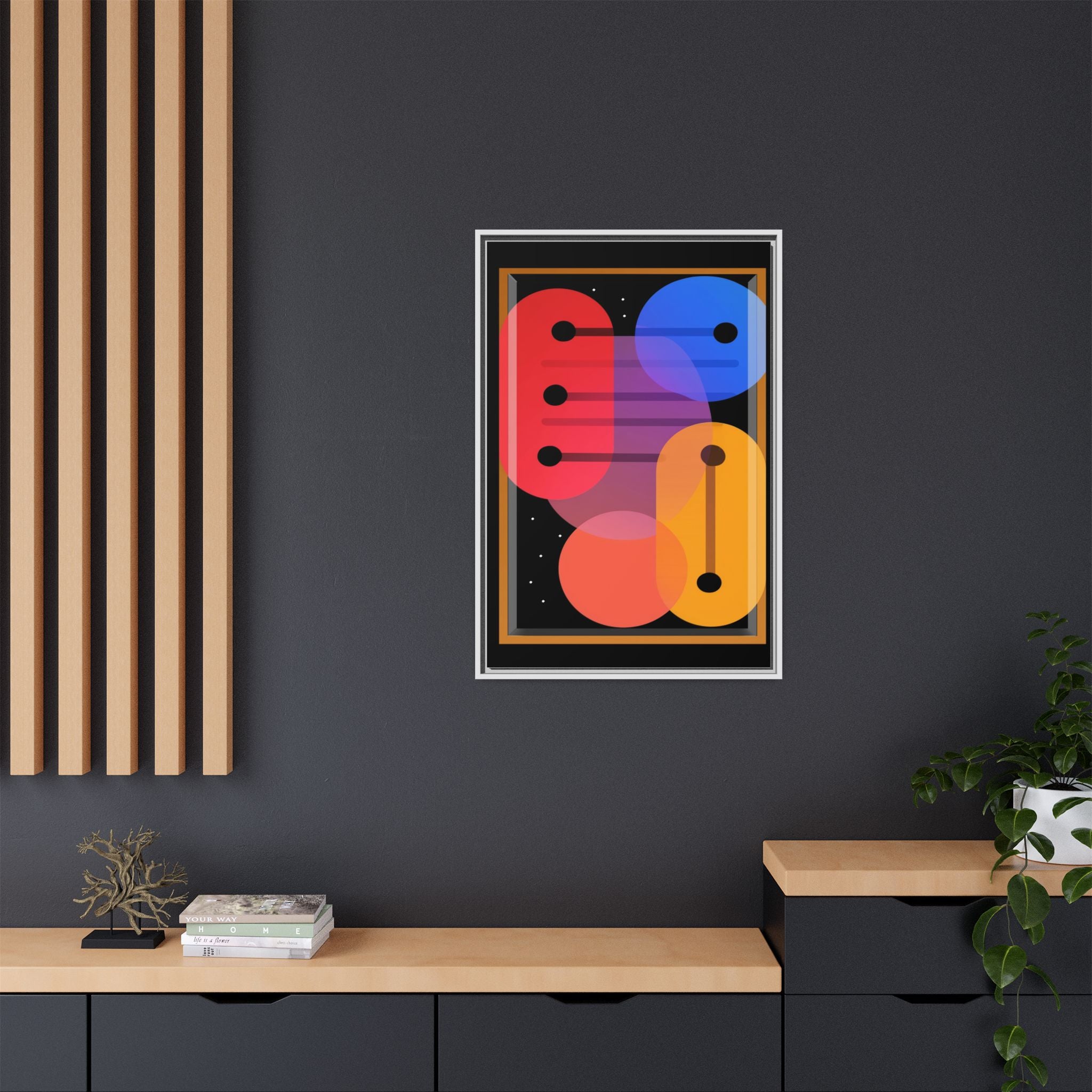 Celestial Geometry: Organic Shapes in Motion, Digital Abstract Composition, Vibrant Color Intersections   |   Custom Orders Accepted