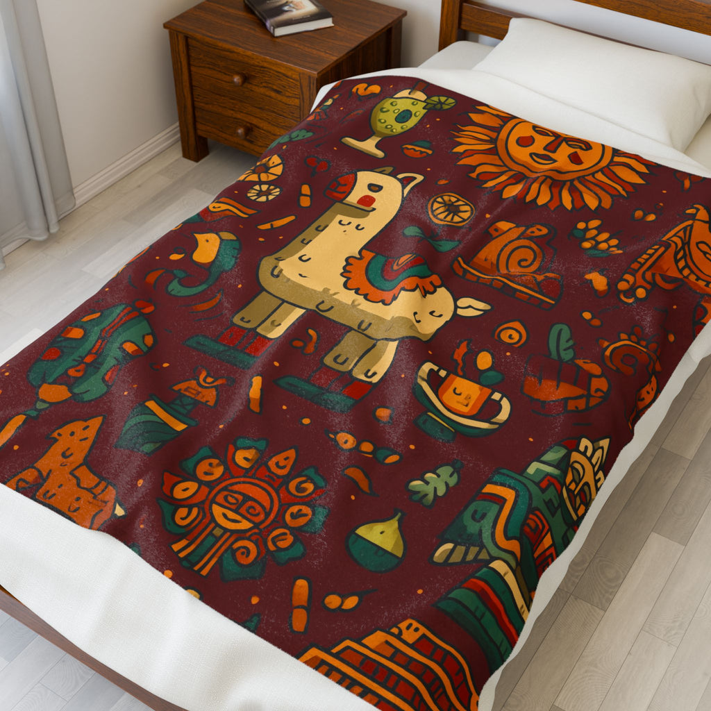 Peruvian Llama Dreamscape: Incan Folklore Illustration, Vibrant Cultural Pattern Art   |   Custom Orders Accepted