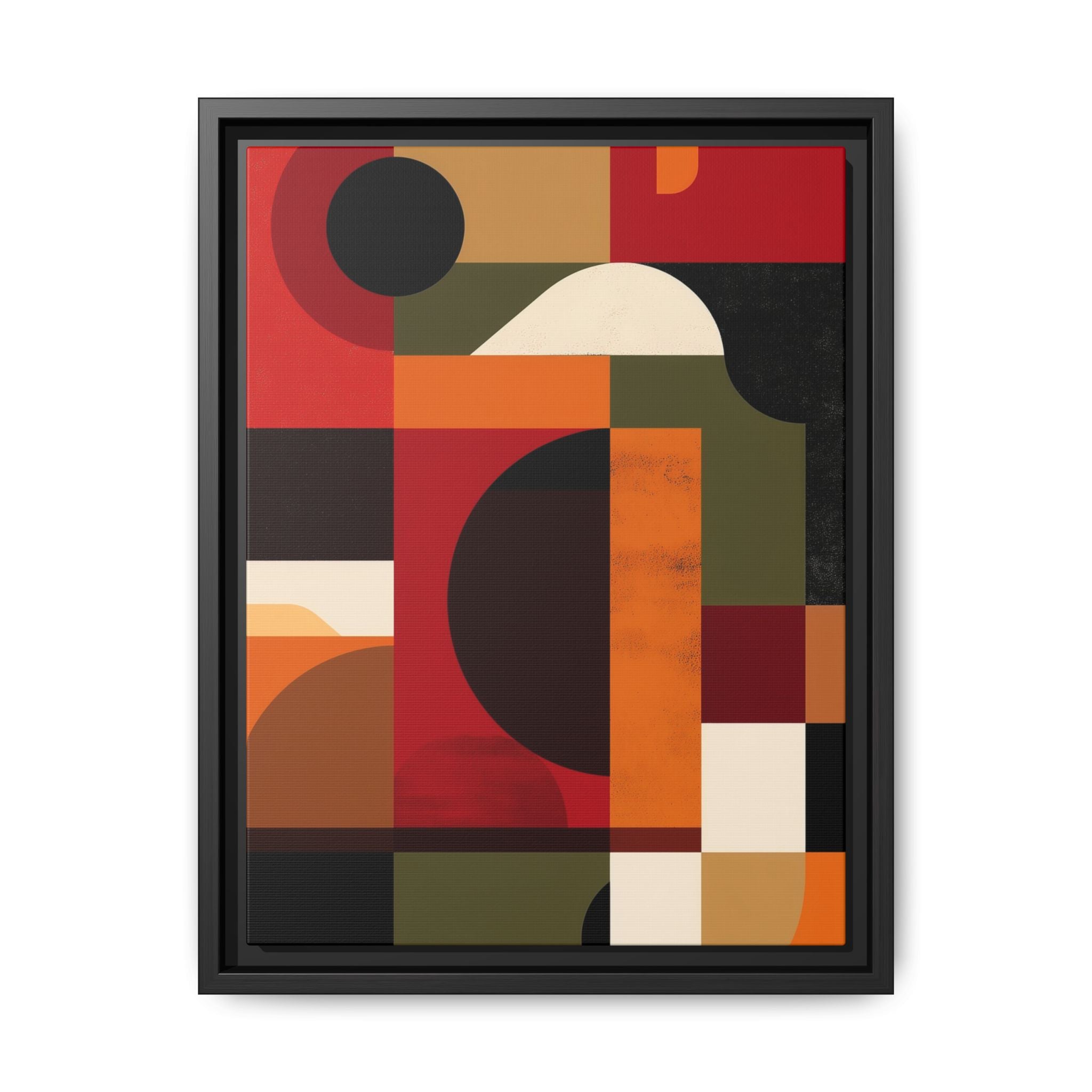 Geometric Convergence: Abstract Bauhaus Design, Constructivist Color Blocks, Architectural Art Composition   |   Custom Orders Accepted