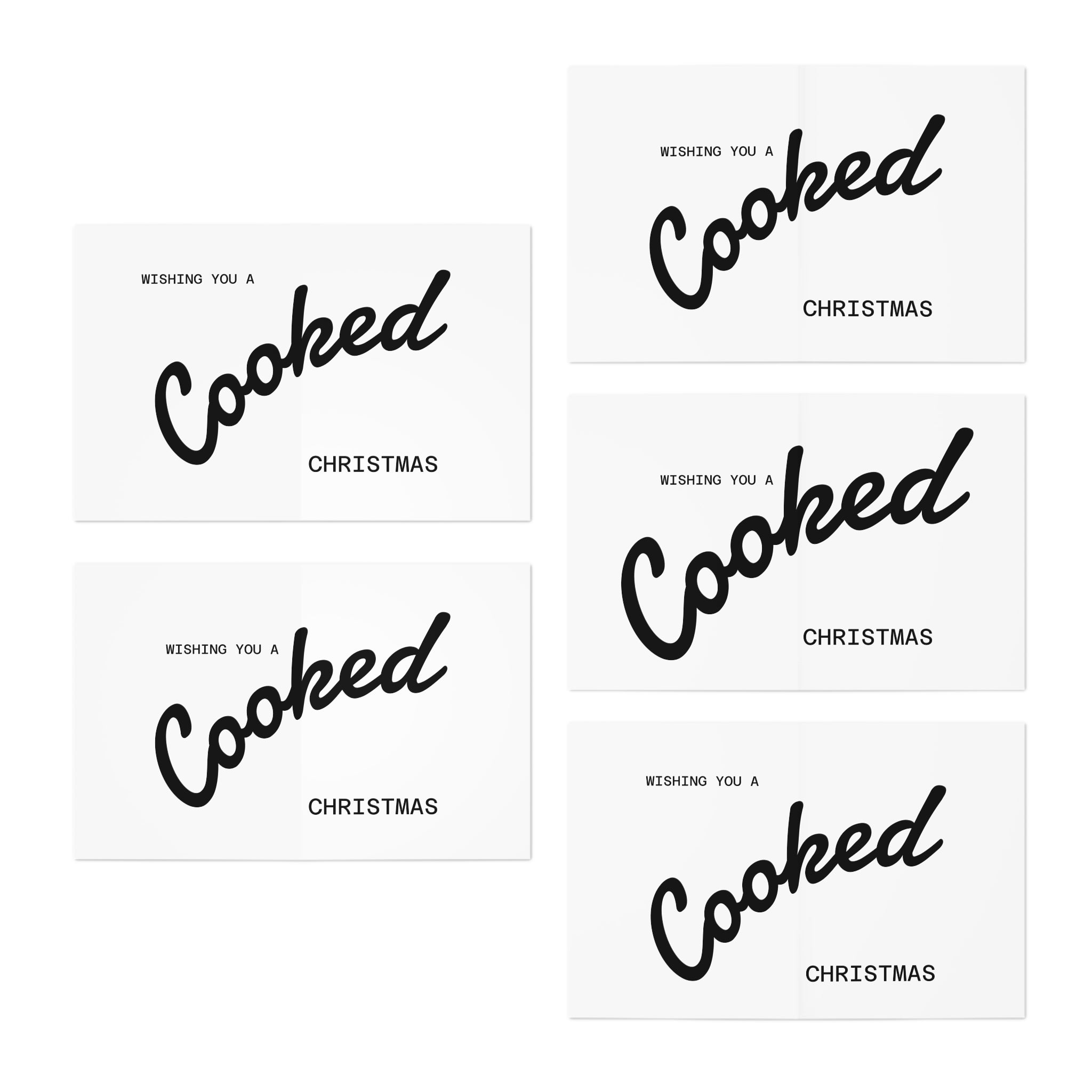 Greeting Cards, Cocaine Christmas Design, Adult Humor, Holiday Stationery, Funny Xmas Cards, Set of 5