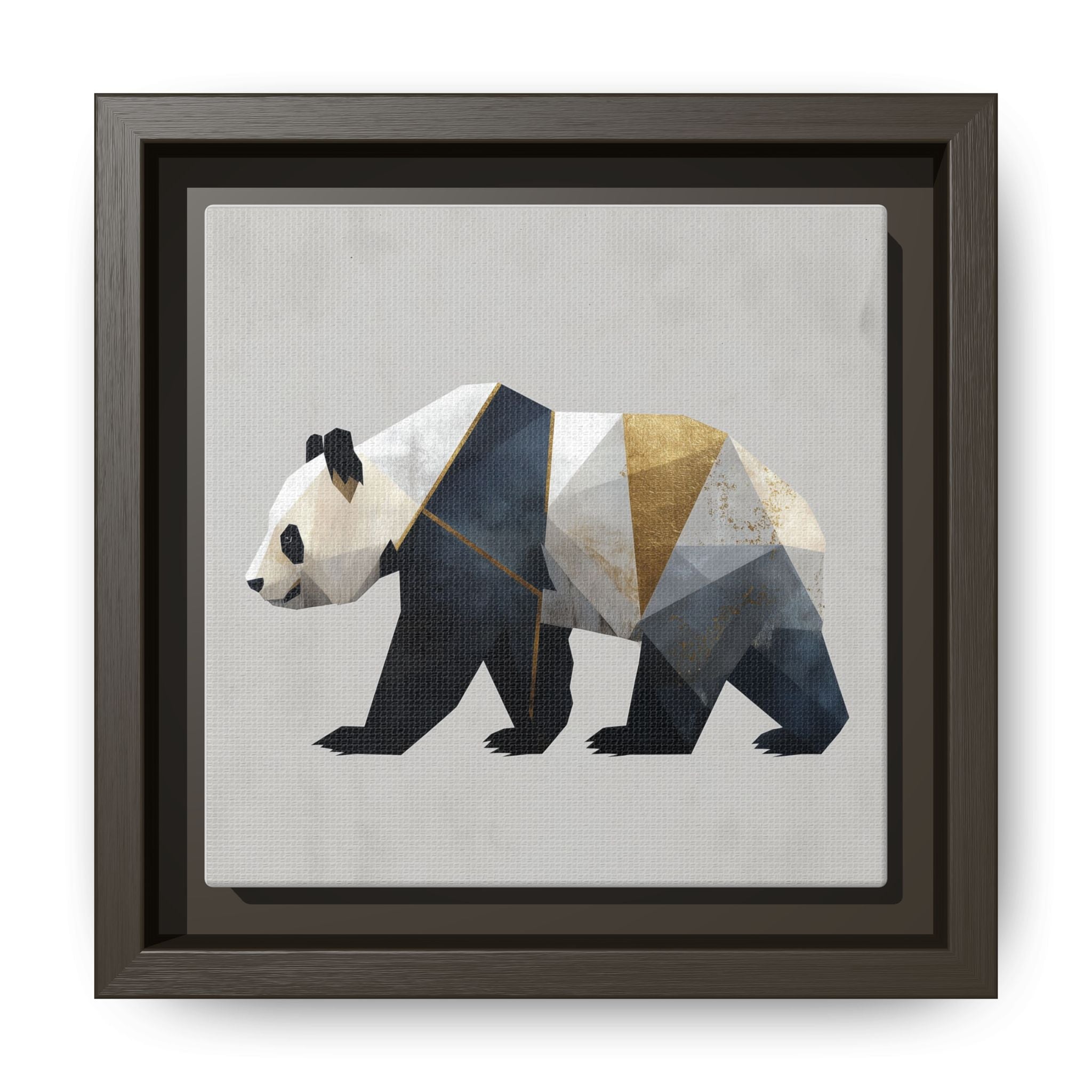 Geometric Panda: Cubist Animal Portrait, Modern Minimalist Art Style   |  Personalized & Custom Orders Available