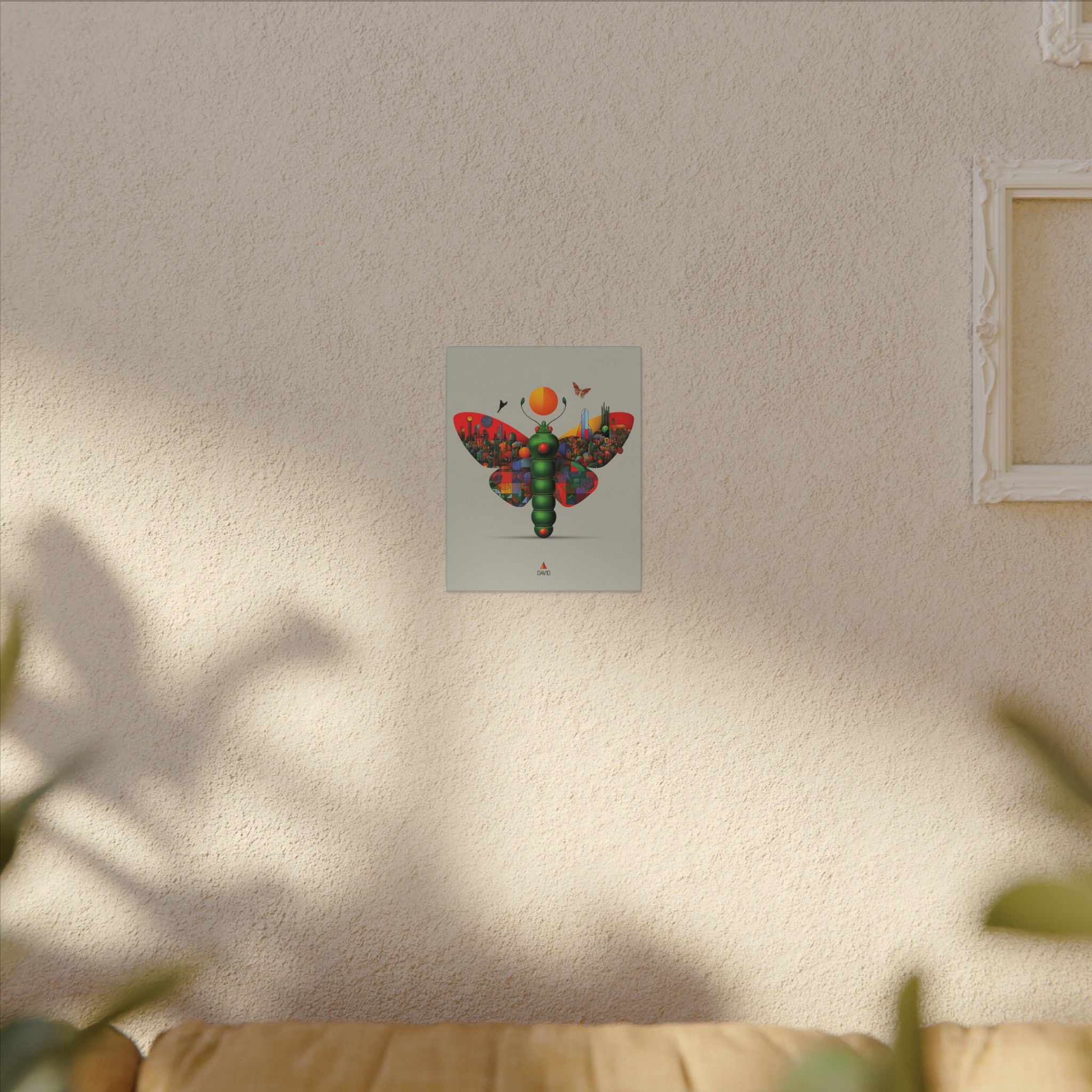 Personalized Butterfly Print: Geometric Urban Landscape, Futuristic Digital Art   |    Custom Orders Available