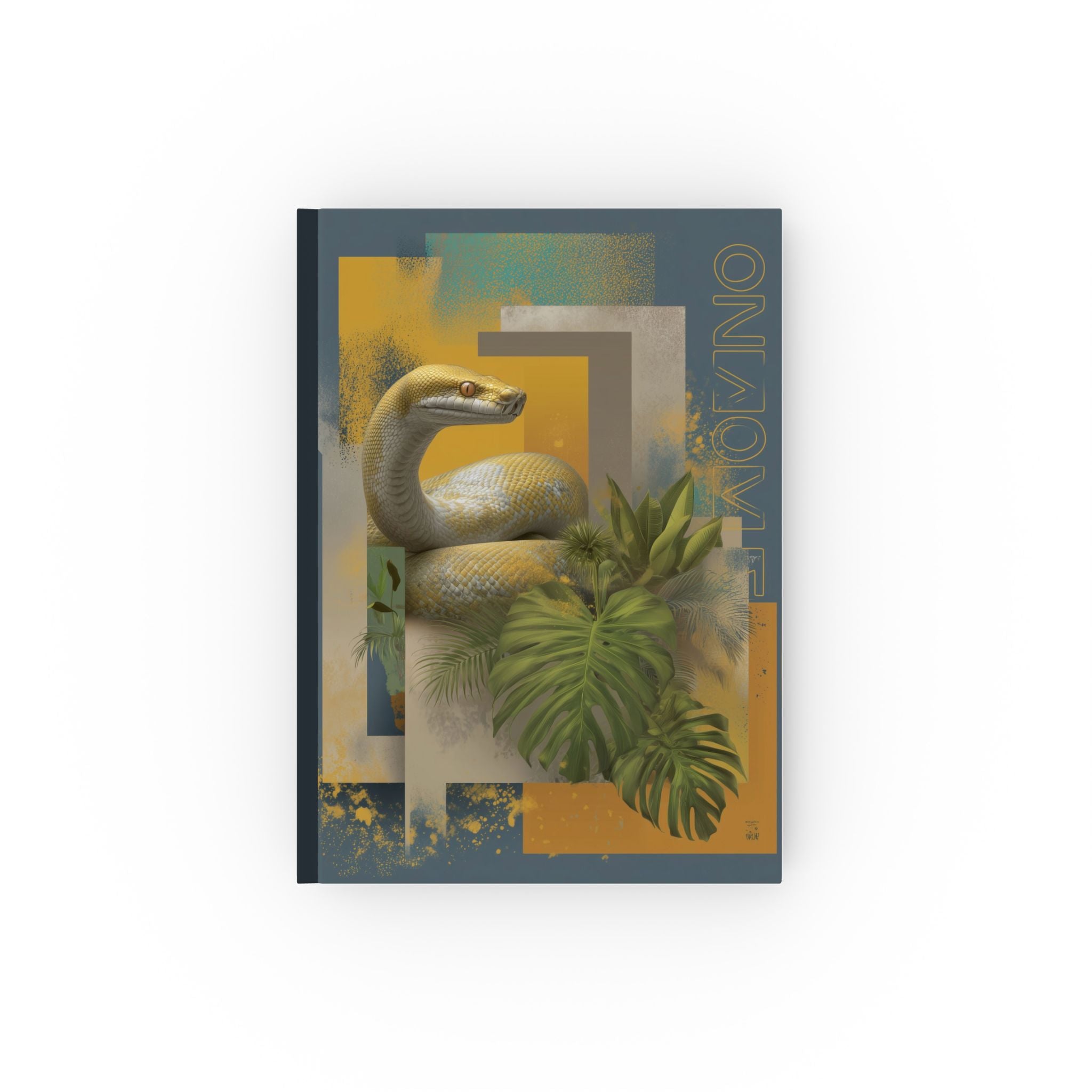 Personalized Snake Journal : Reticulated Python in Tropical Geometry, Modern Digital Wildlife Art Personalized Journal   |