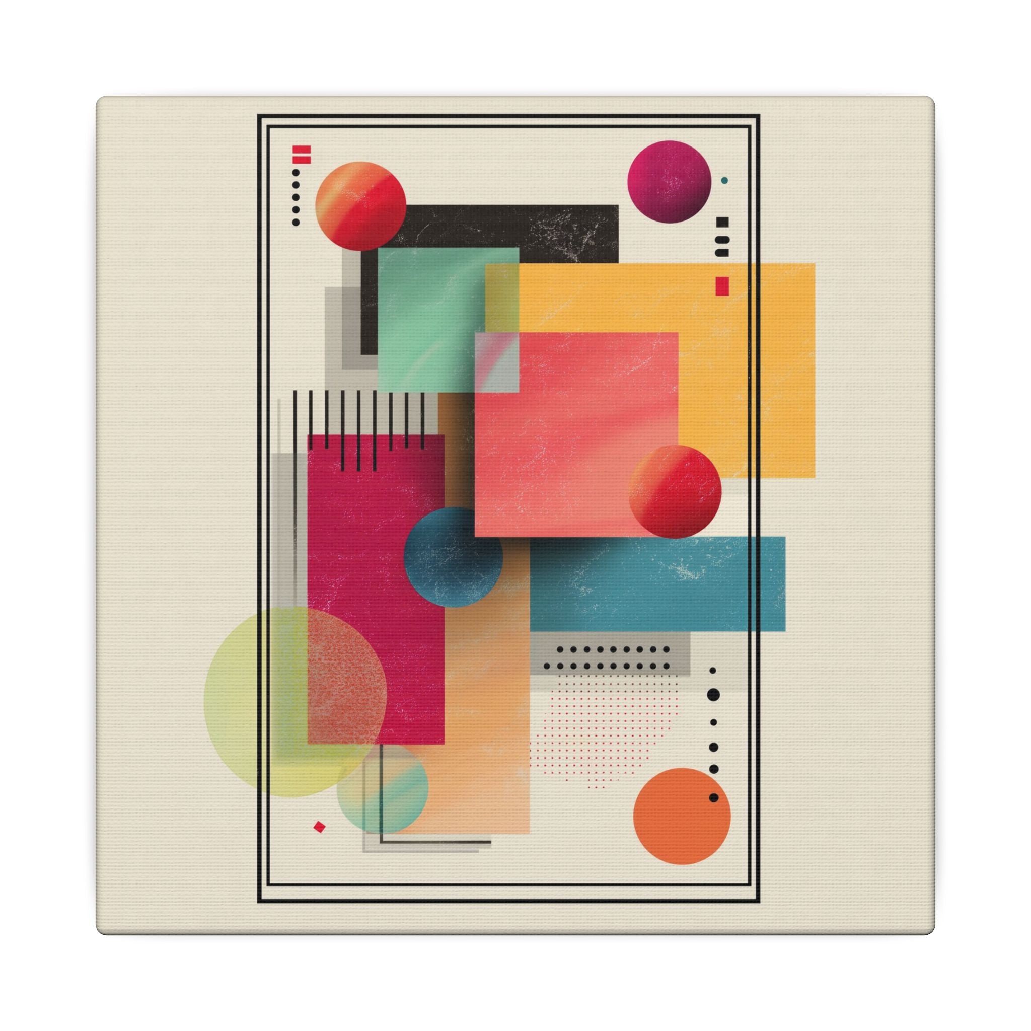 Geometric Dynamism: Bauhaus Abstraction, Translucent Shapes, Modernist Composition   |   Custom Orders Accepted