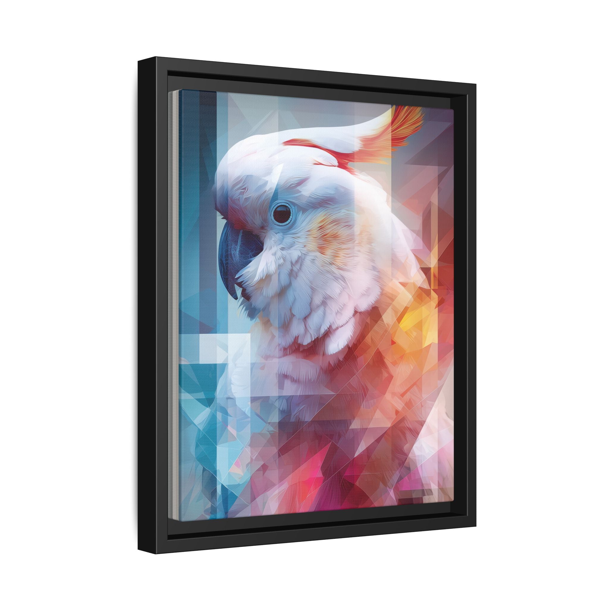 Fractured Cockatoo: Geometric Wildlife Portrait, Low-Poly Digital Art   |    Custom Orders Available