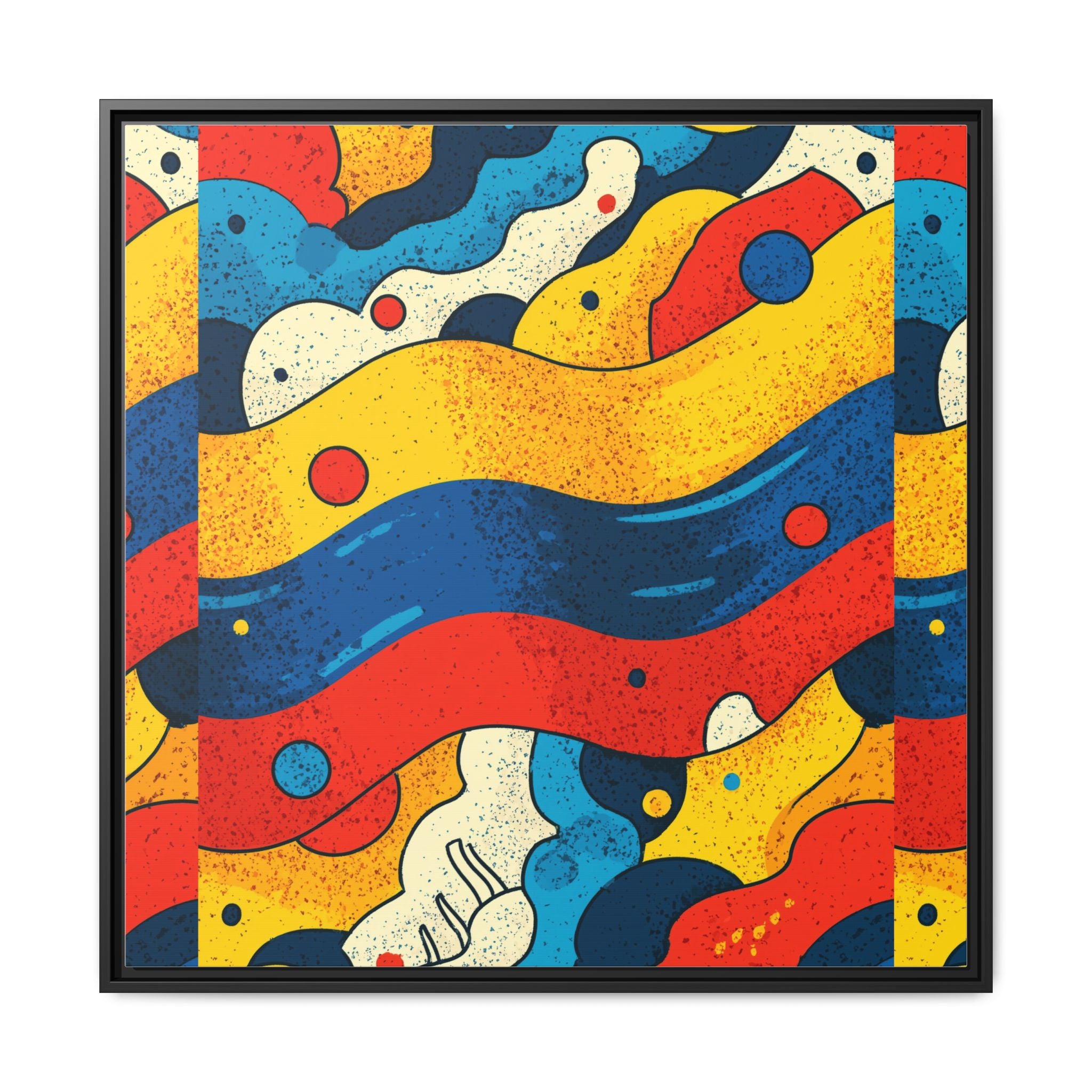Wave Rhythms: Chromatic Abstraction, Vintage Screen Print Textures, Dynamic Color Composition   |   Custom Orders Accepted