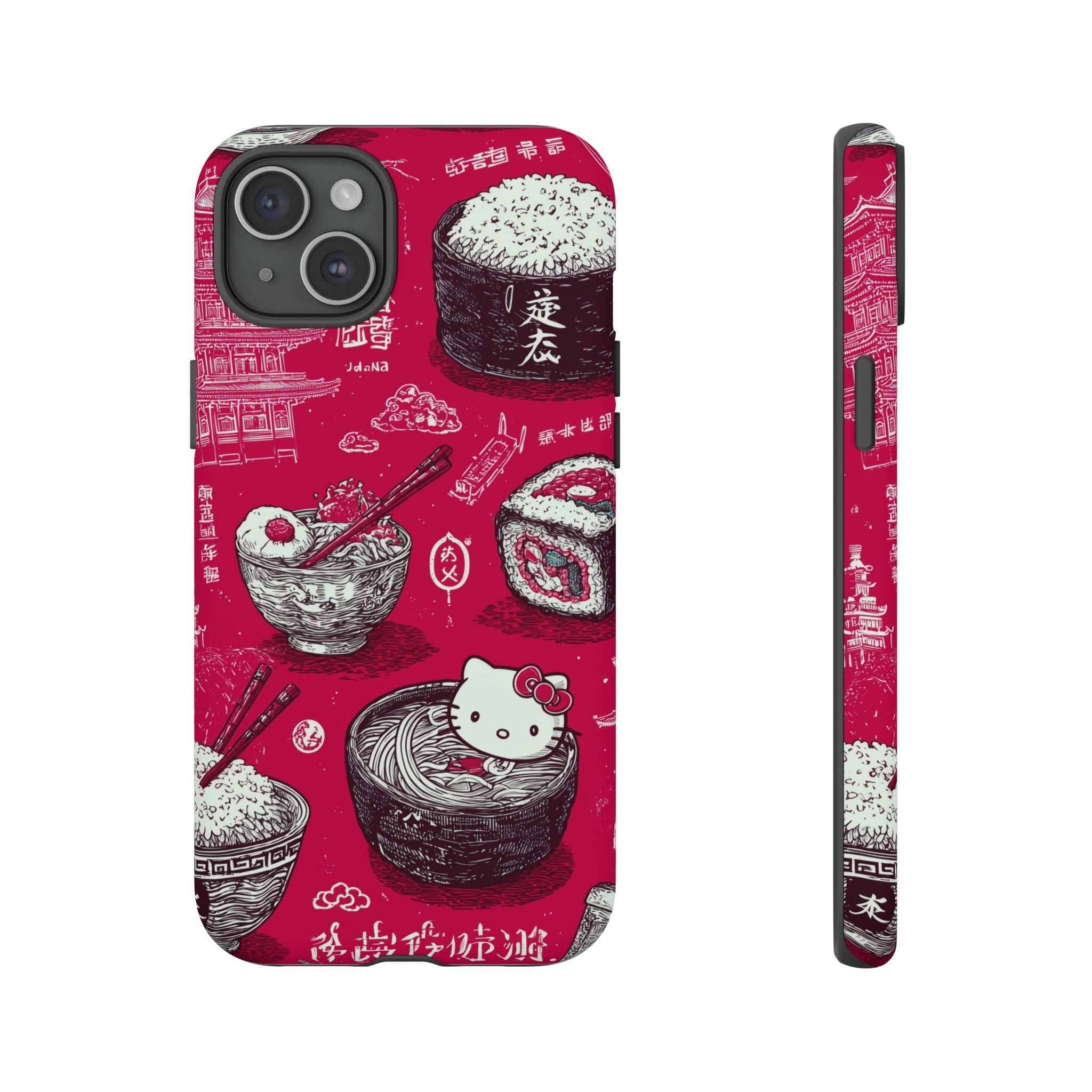 Japanese Kitty Vibrant Phone Case - Tough Case | Funky, Colorful, Unique Design for Personalization, Gift, Accessory, Protection, Trendy