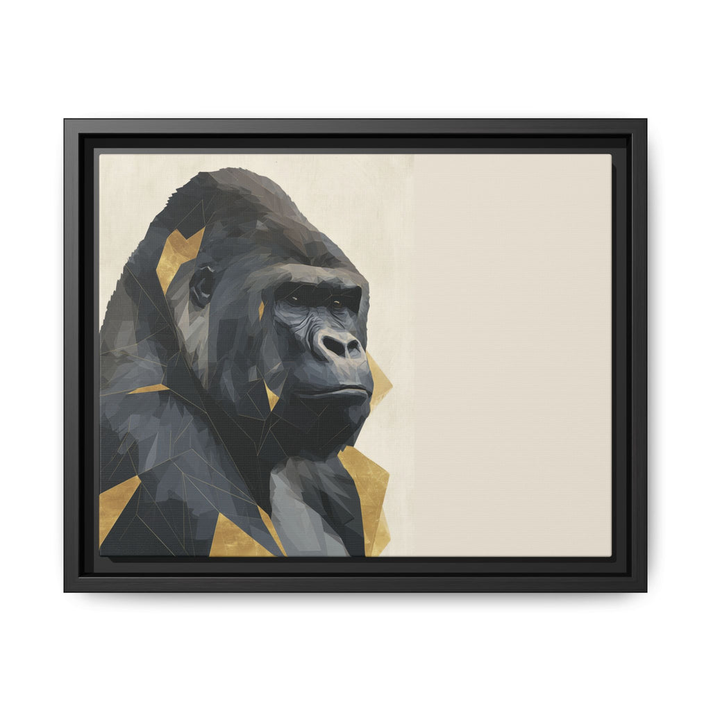 Primal Geometry: Polygonal Gorilla Portrait, Modern Metallic Wildlife Art   |  Personalized & Custom Orders Available