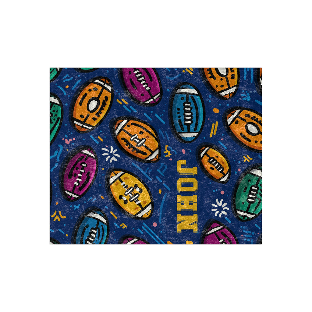 Personalized Football AFL Velvet Blanket, Cozy Throw for Sports Lovers, Custom Gift for Game Days, Birthday Present, Christmas Present