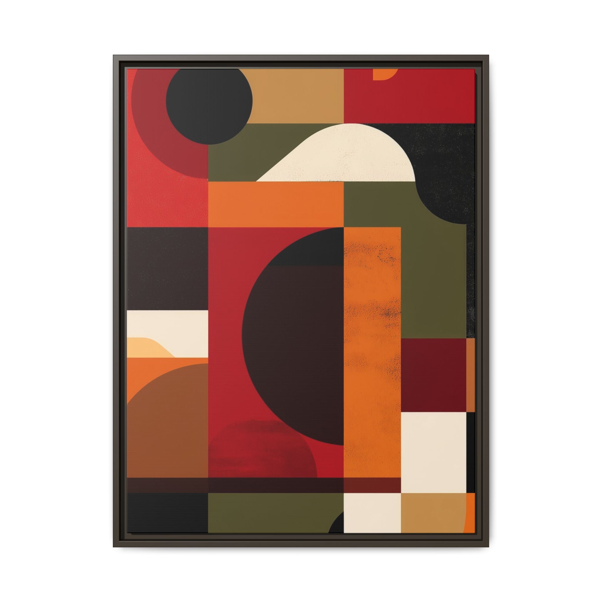 Geometric Convergence: Abstract Bauhaus Design, Constructivist Color Blocks, Architectural Art Composition   |   Custom Orders Accepted