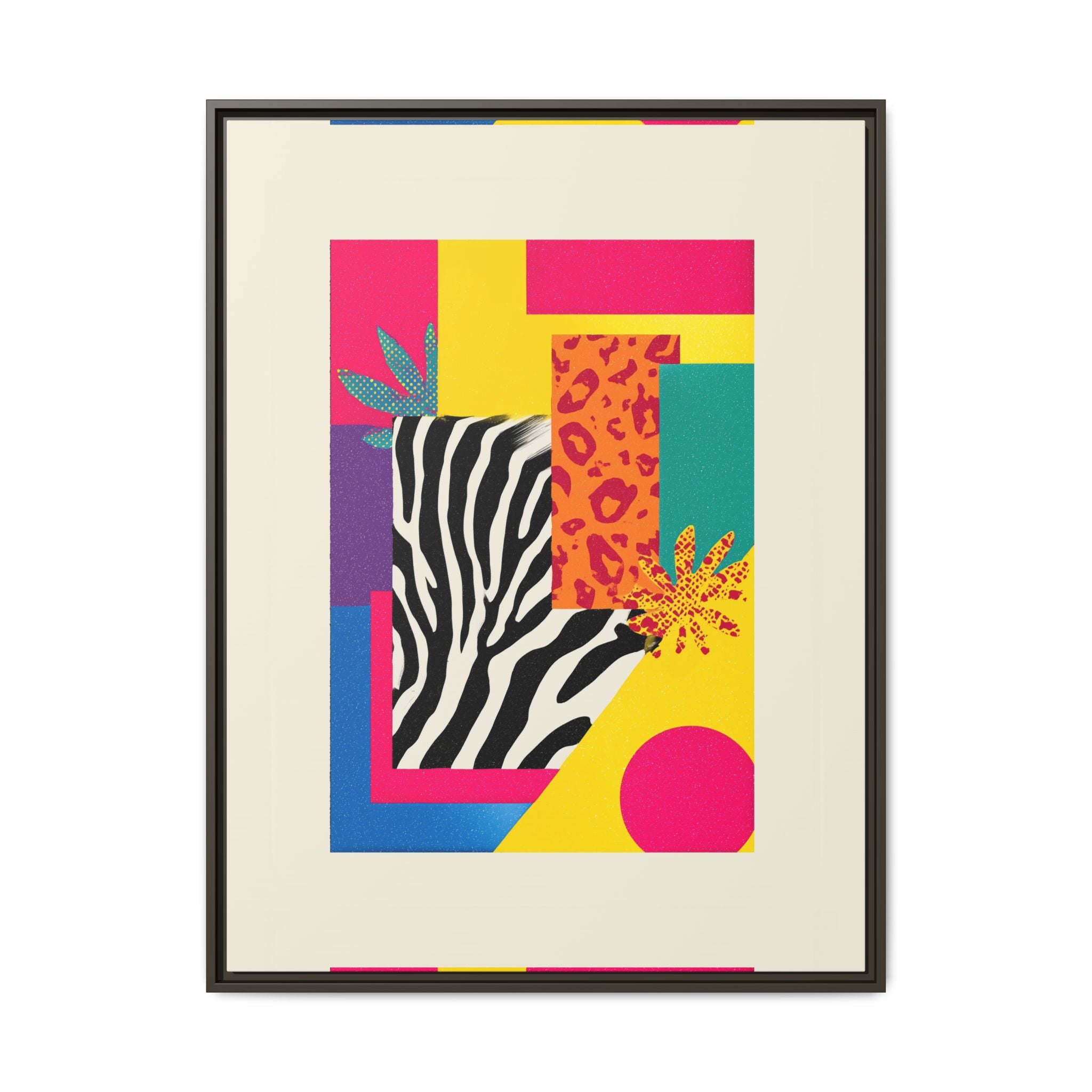 Zebra Stripes & Leopard Spots: 80s Pop Art Design, Memphis Style Graphic, Geometric Color Block Pattern   |   Custom Orders Accepted