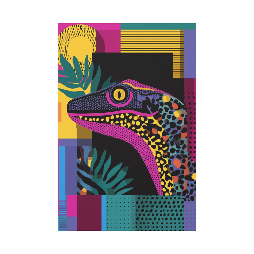 Geometric Reptile Fusion: Pop Art Lizard, Mosaic Textures, Vibrant Color Blocks   |  Personalized & Custom Orders Available