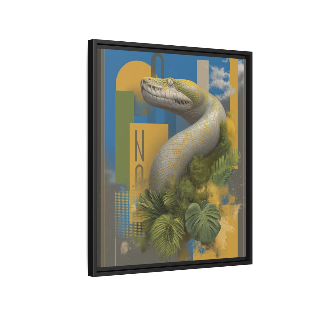 Serpent's Geometry: Tropical Anaconda Graphic Design, Modern Wildlife Illustration   |  Personalized & Custom Orders Available