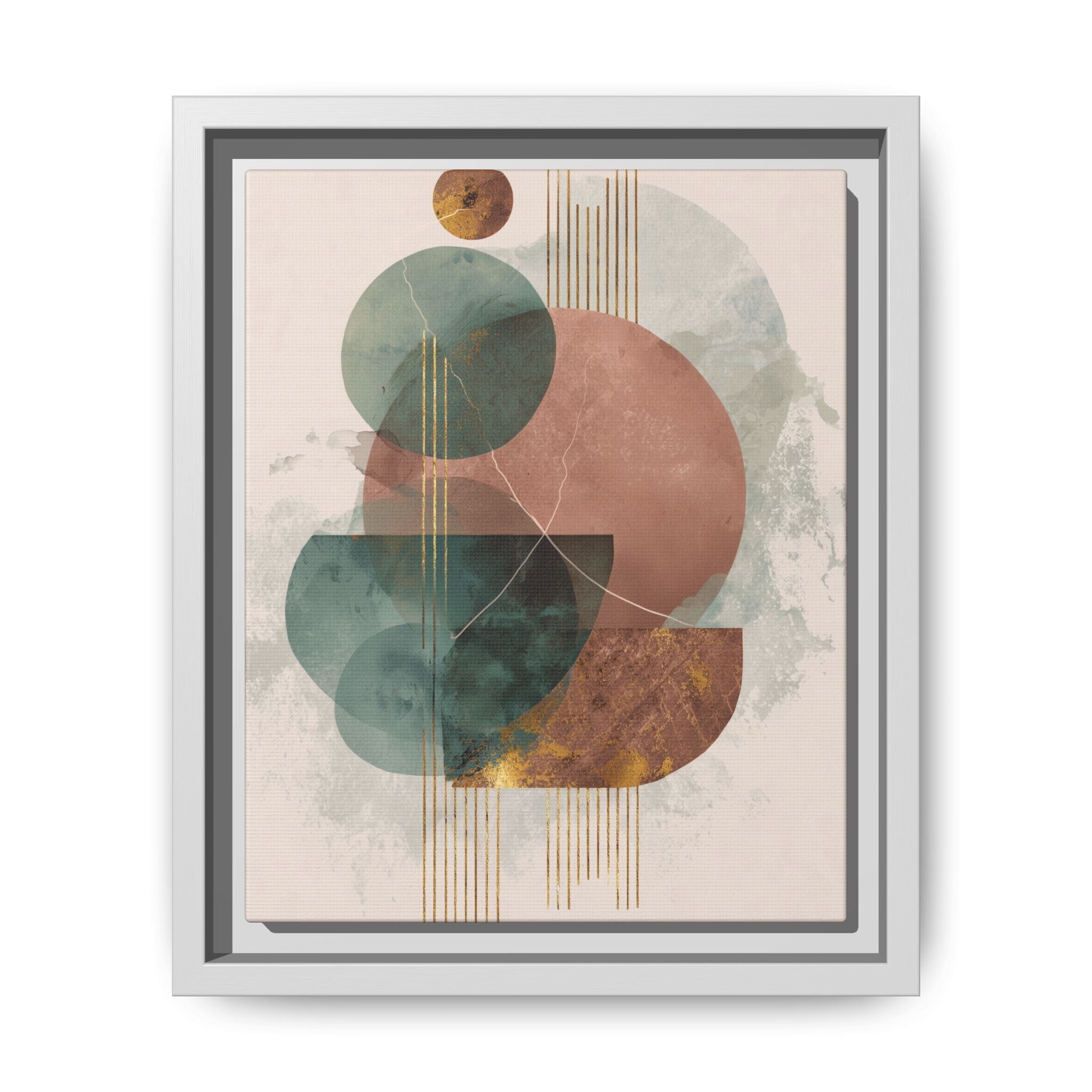Translucent Geometries: Abstract Circles, Mid-Century Minimalism, Watercolor Layers   |   Custom Orders Accepted