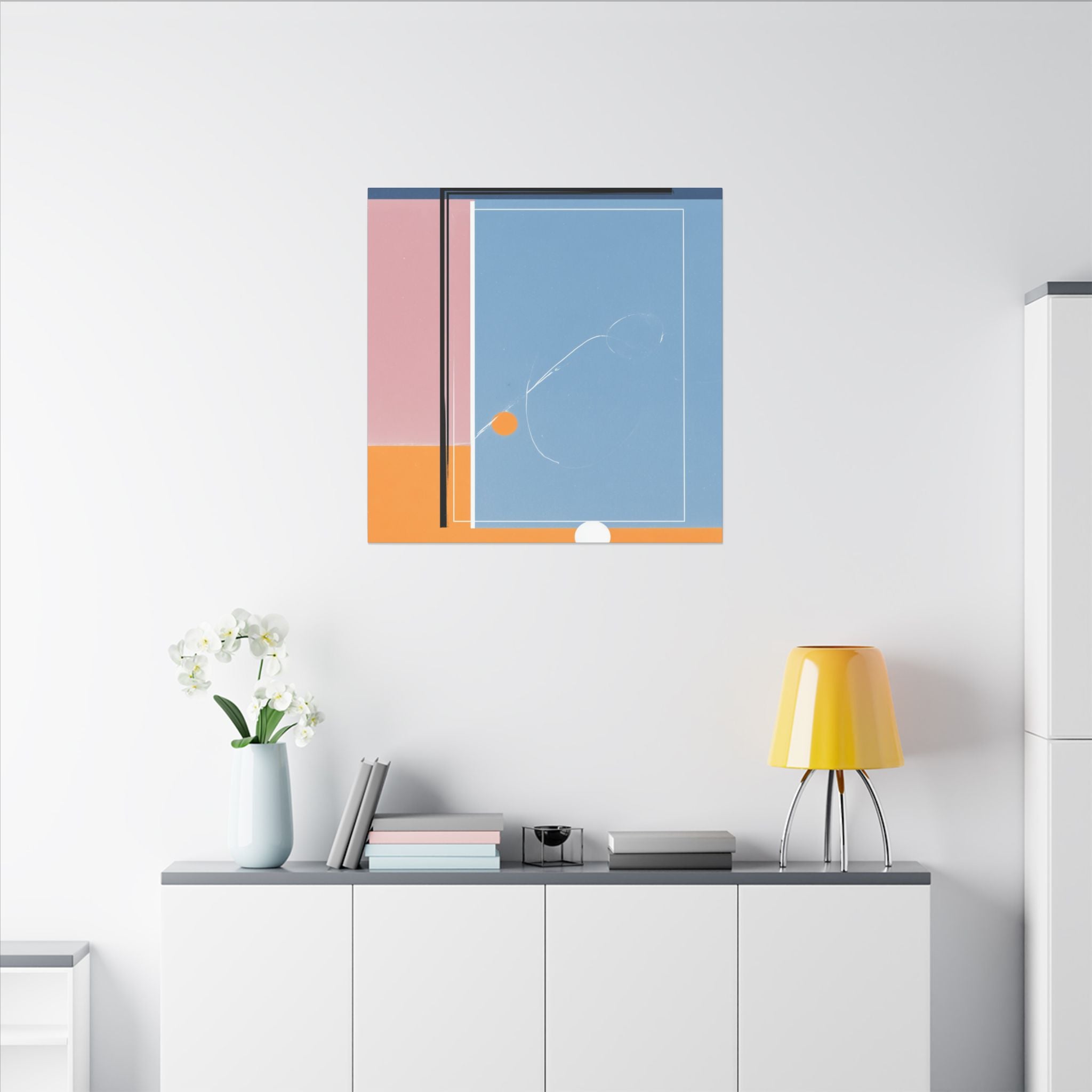 Geometric Harmony: Abstract Minimalist Composition, Modernist Color Fields, Constructivist Design Principles   |   Custom Orders Accepted