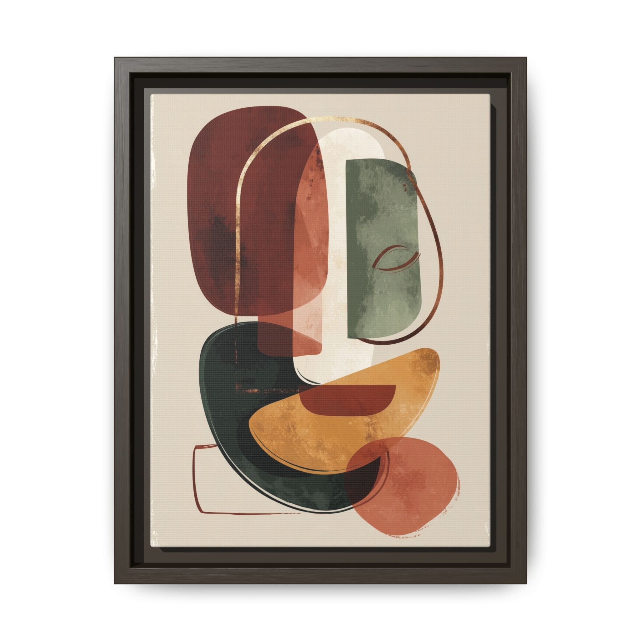 Layered Geometries: Mid-Century Modern Composition, Organic Abstract Design, Translucent Intersecting Shapes   |   Custom Orders Accepted