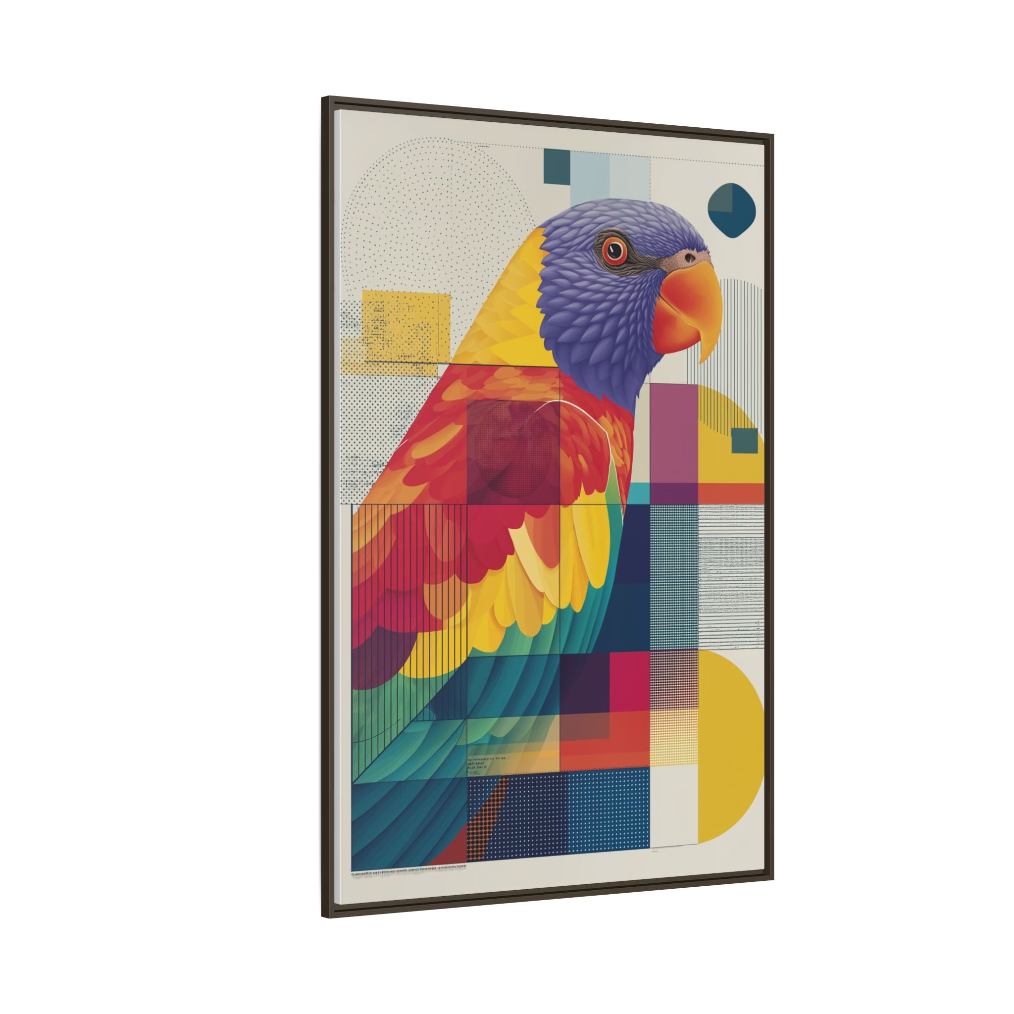 Prismatic Parrot: Geometric Deconstruction, Modern Abstract Art   |    Custom Orders Available