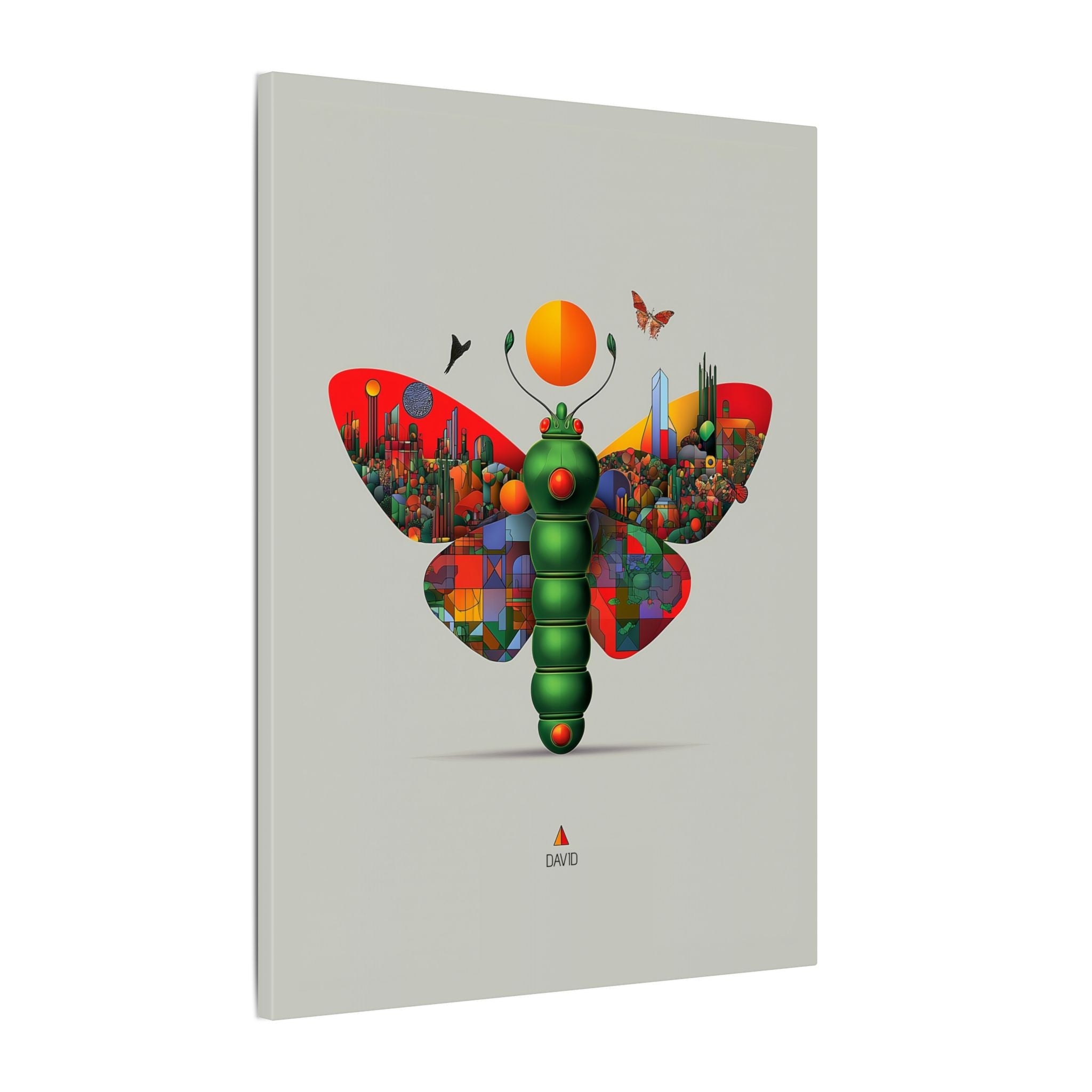 Personalized Butterfly Print: Geometric Urban Landscape, Futuristic Digital Art   |    Custom Orders Available
