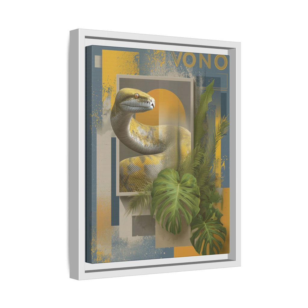 Serpent of Geometric Dimensions: Tropical Vono Design, Abstract Wildlife Art   |  Personalized & Custom Orders Available